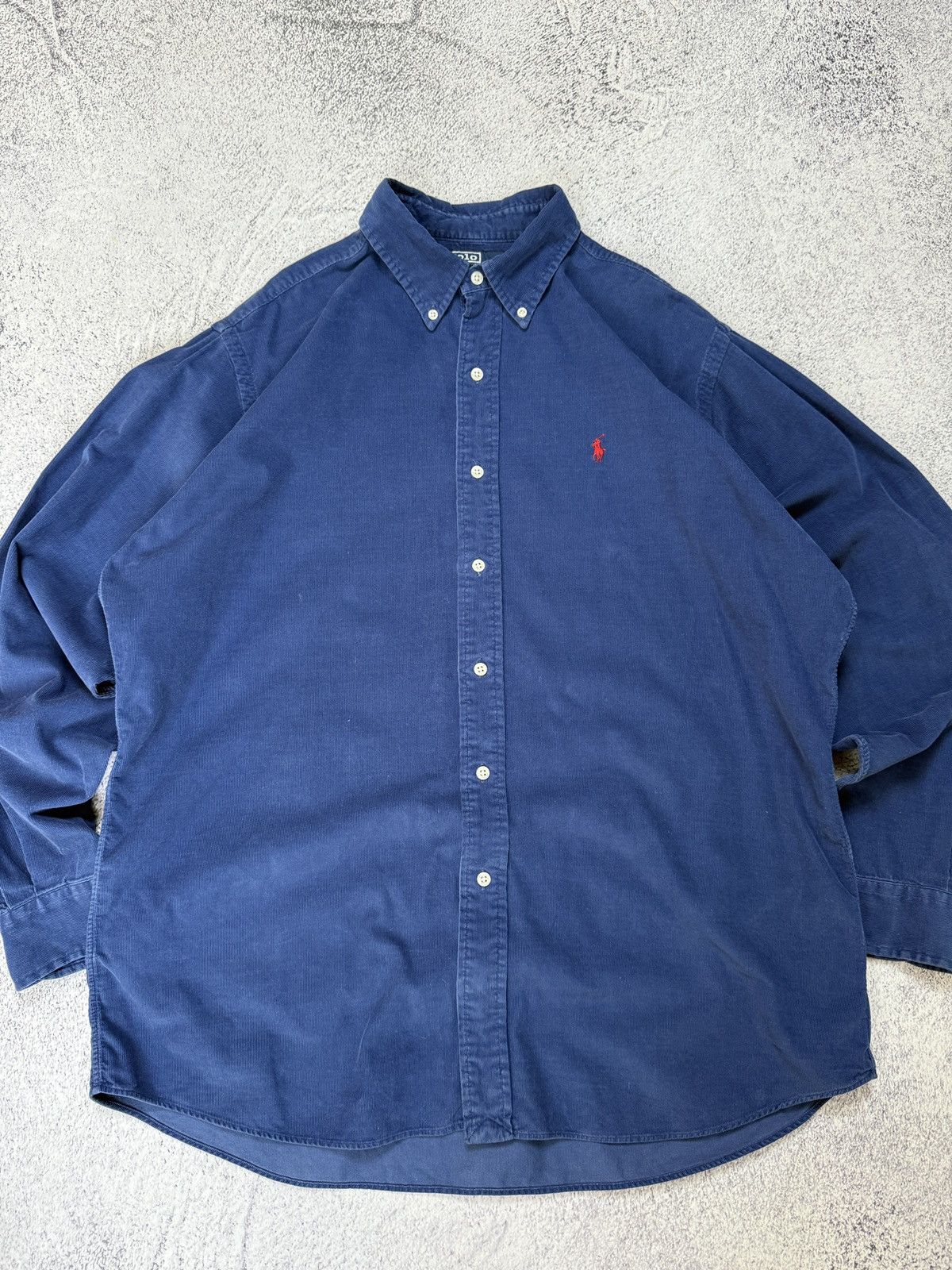 Polo Ralph Lauren Polo Ralph Lauren Ellington Corduroy Button Up Shirt Navy Size US L / EU 52-54 / 3 - 3 Thumbnail