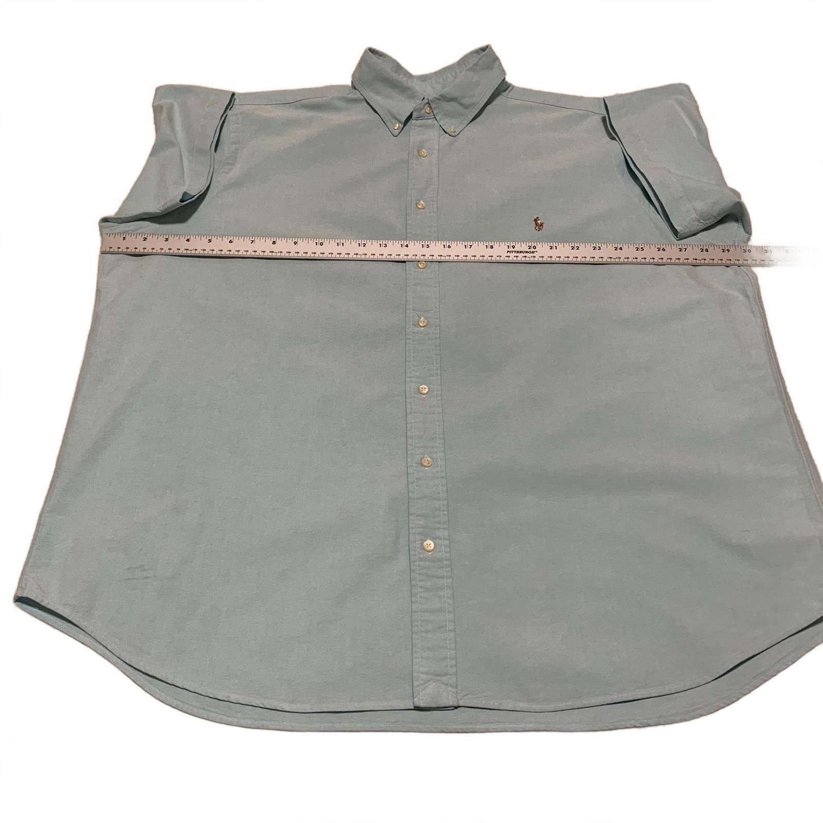 Polo Ralph Lauren Ralph Lauren Men's 2XB Light Teal Short Sleeve Button Shirt Size US XXL / EU 58 / 5 - 9 Thumbnail