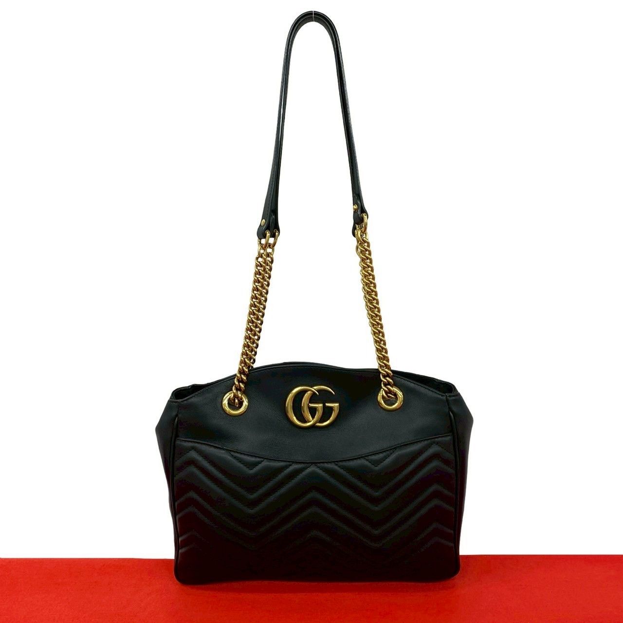 Gucci Gucci Gucci GG Marmont Leather Tote Bag Leather Shoulder Bag 443501 DUTY FREE for USA Size ONE SIZE - 1 Thumbnail