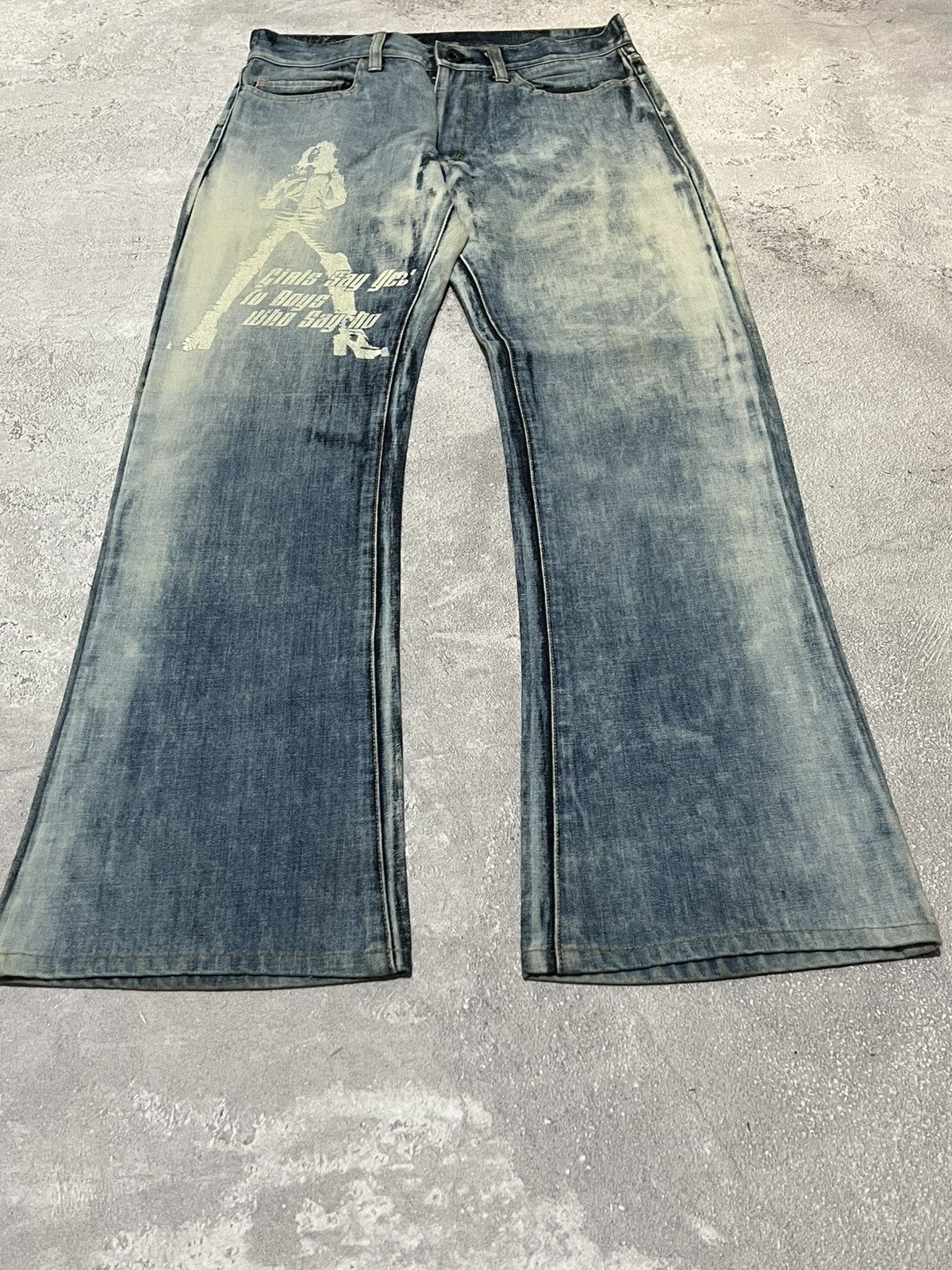 Japanese Brand Edge Rupert Acid Wash Flare Size US 30 / EU 46 - 4 Thumbnail