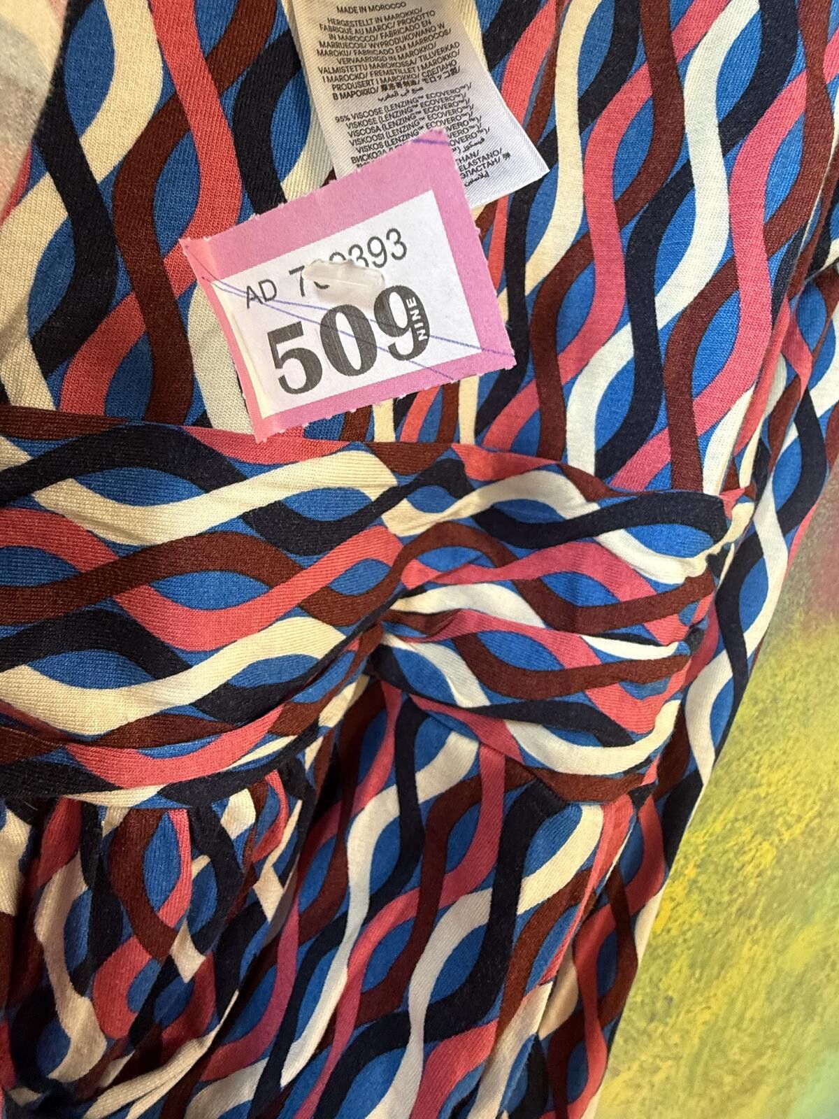 Other Boden Amelie Multi Swirl Print Long Sleeve Jersey Midi Dress Size XL / US 12-14 / IT 48-50 - 3 Thumbnail