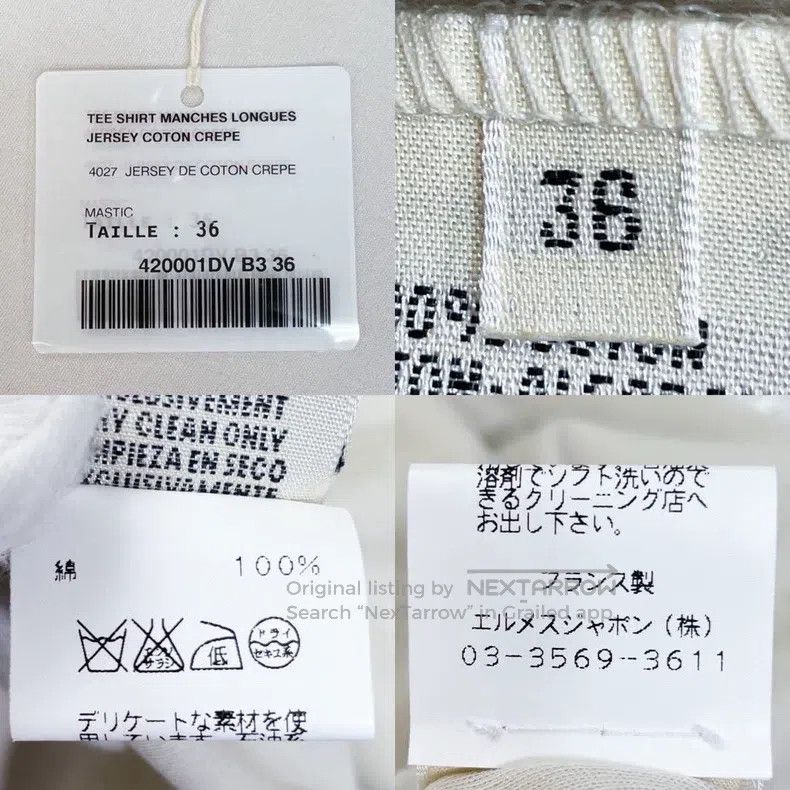Hermes Hermes Cotton long-sleeved T-shirt Size XS / US 0-2 / IT 36-38 - 9 Thumbnail