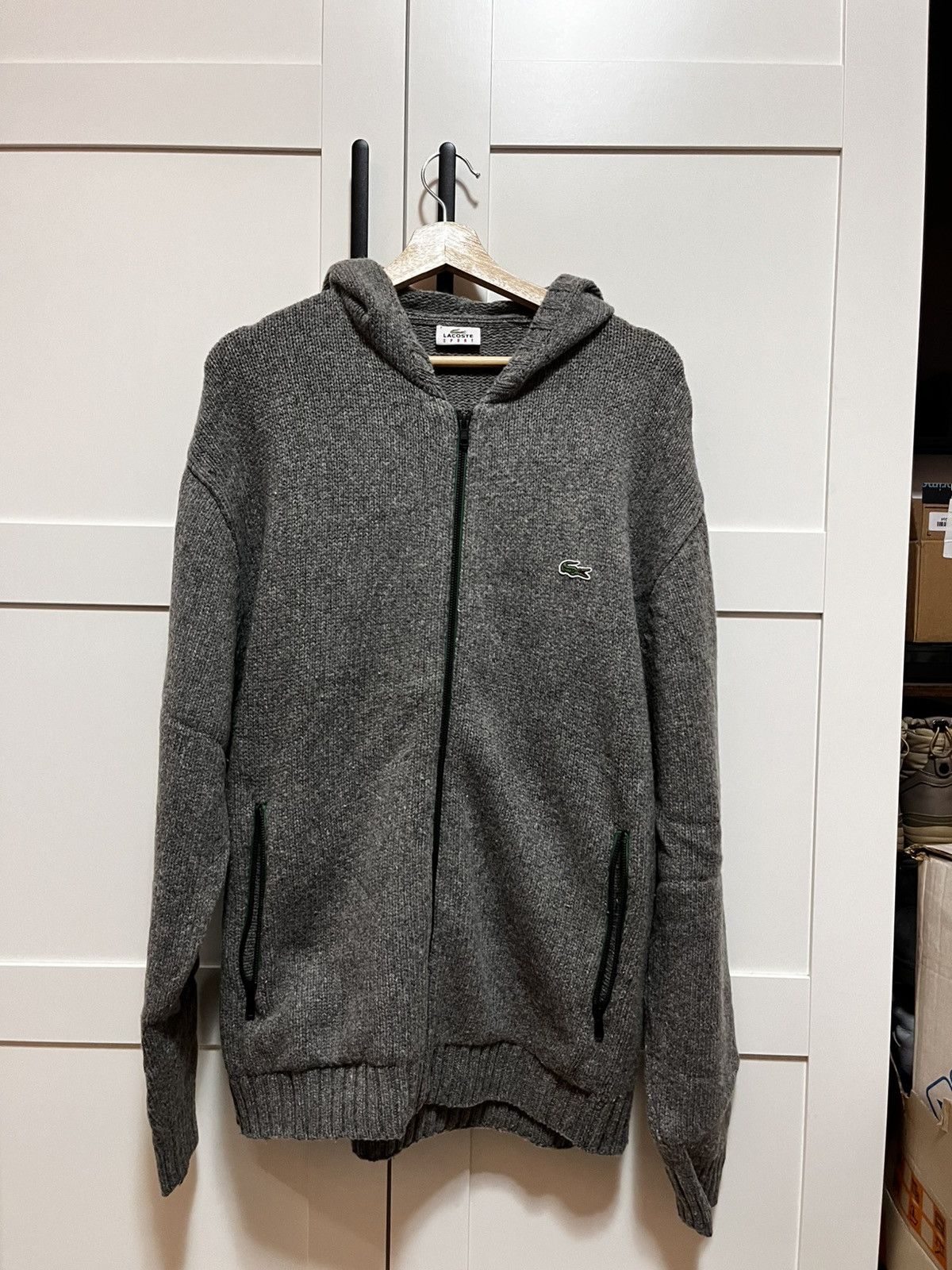 Lacoste Lacoste Knit Hoodie Jacket Size US L / EU 52-54 / 3 - 6 Thumbnail