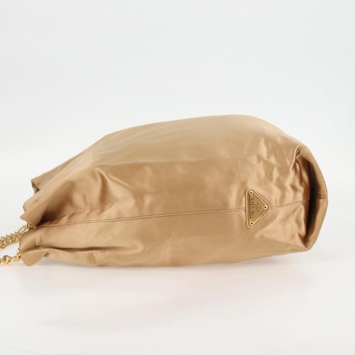 Prada PRADA Chain Tote Bag Satin Gold Size ONE SIZE - 5 Thumbnail
