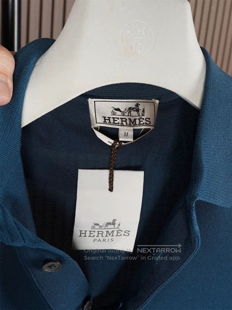Hermes Hermes Slim Fit Short Sleeve Polo Size US M / EU 48-50 / 2 - 3 Thumbnail