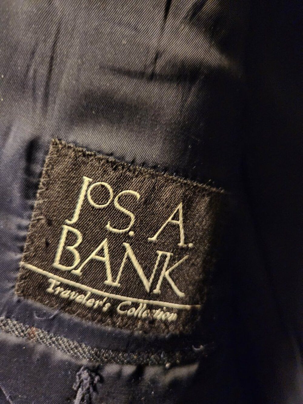 Jos. A. Bank Jos.a.bank men's navy 100%wool sport coat blazer jacket 39R Size 38R - 2 Thumbnail