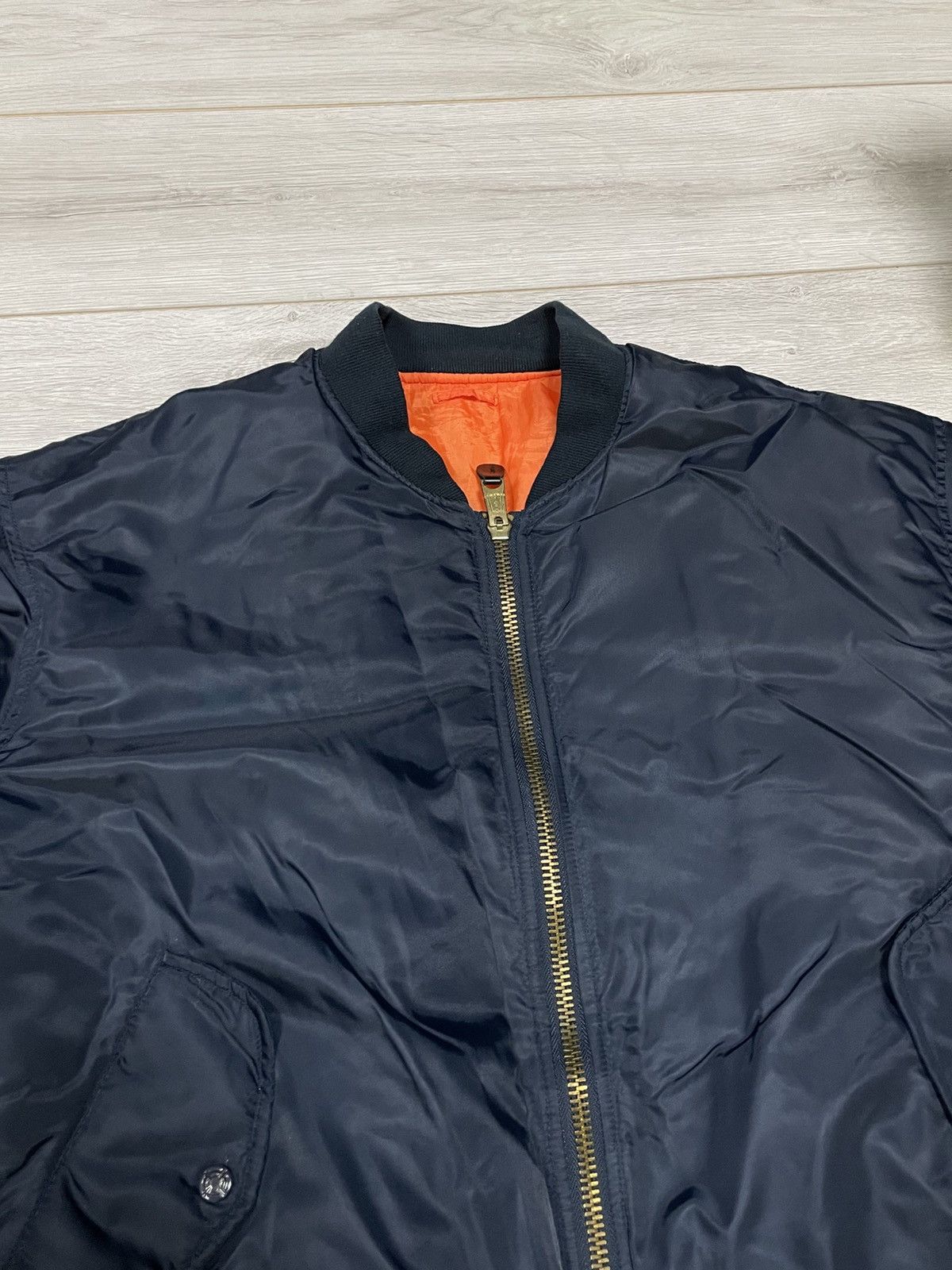 Vintage MA-1 fostex Bomber Flying man vintage zip nylon jacket Size US XL / EU 56 / 4 - 5 Thumbnail