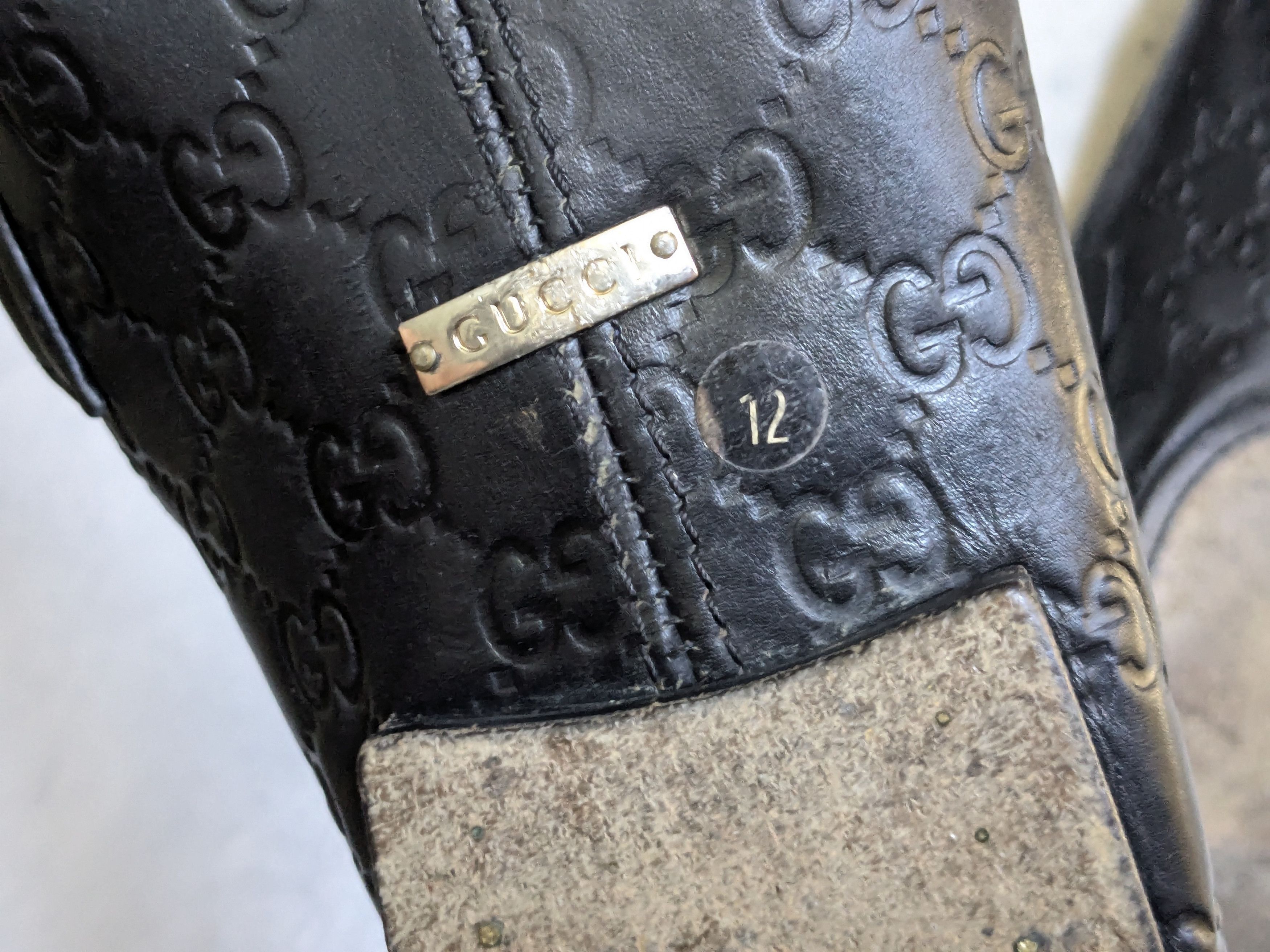 Gucci Gucci Horsebit Loafers Black 12 Leather Monogram Logo GG Size US 12 / EU 45 - 15 Thumbnail