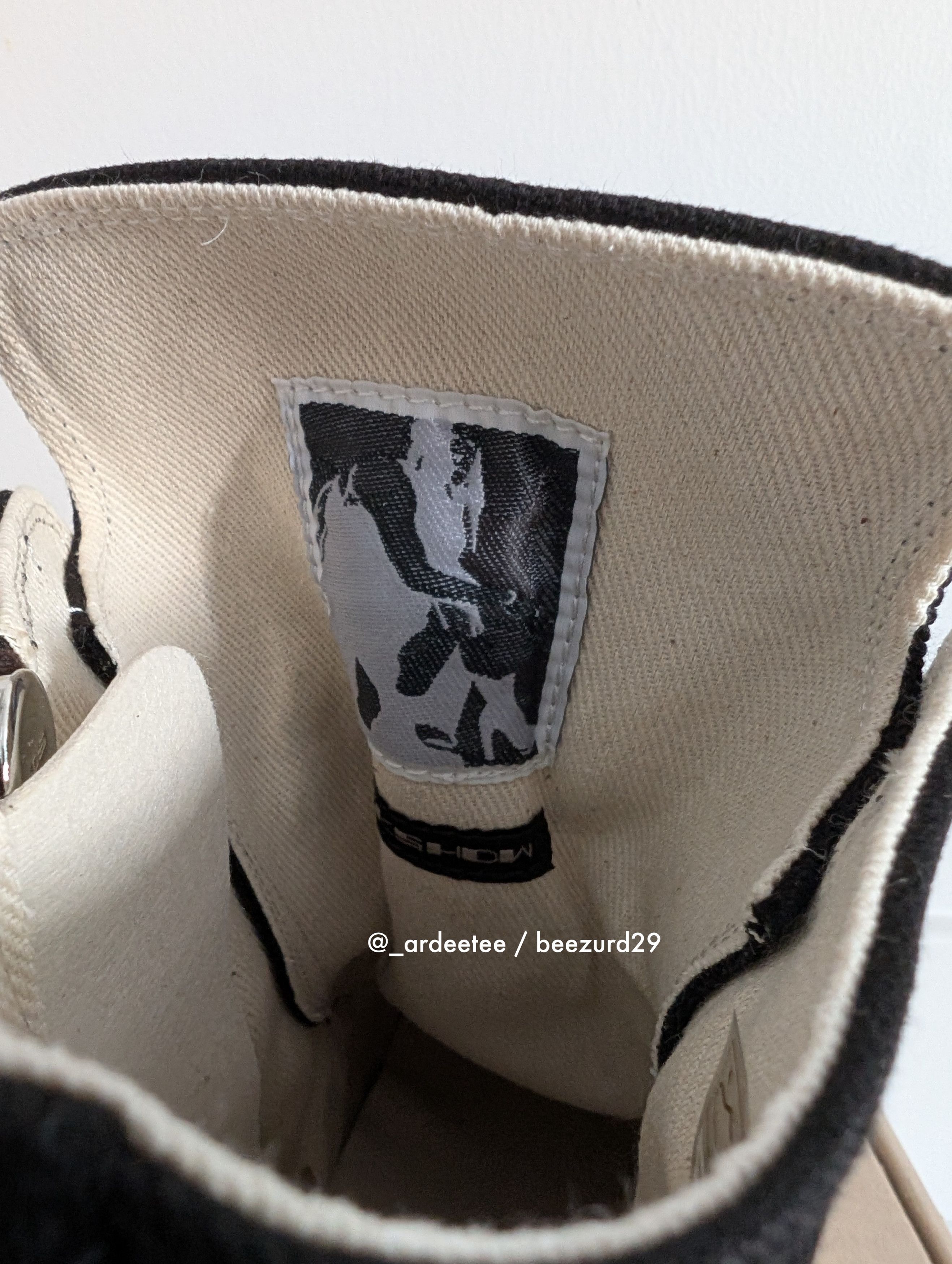 Rick Owens Drkshdw *NEW* HEXA CANVAS RAMONES HIGH FW24 Size US 9 / EU 42 - 10 Thumbnail