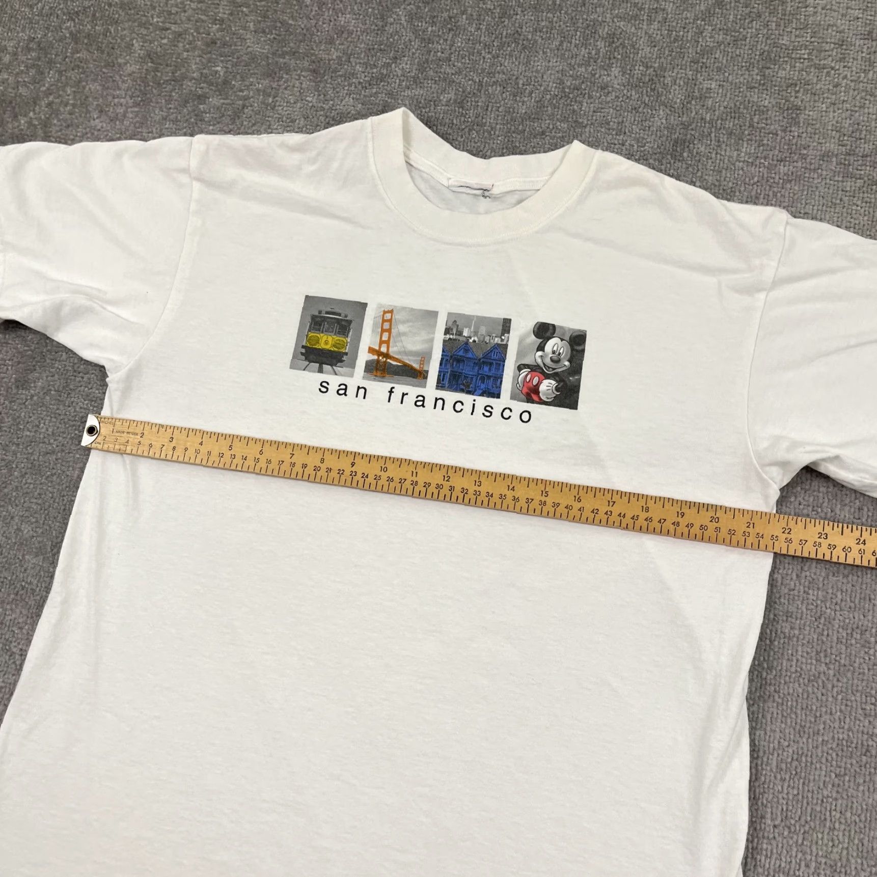 Disney VINTAGE San Francisco Shirt Mens Large White Mickey Destination Graphic Tee Size US L / EU 52-54 / 3 - 4 Thumbnail