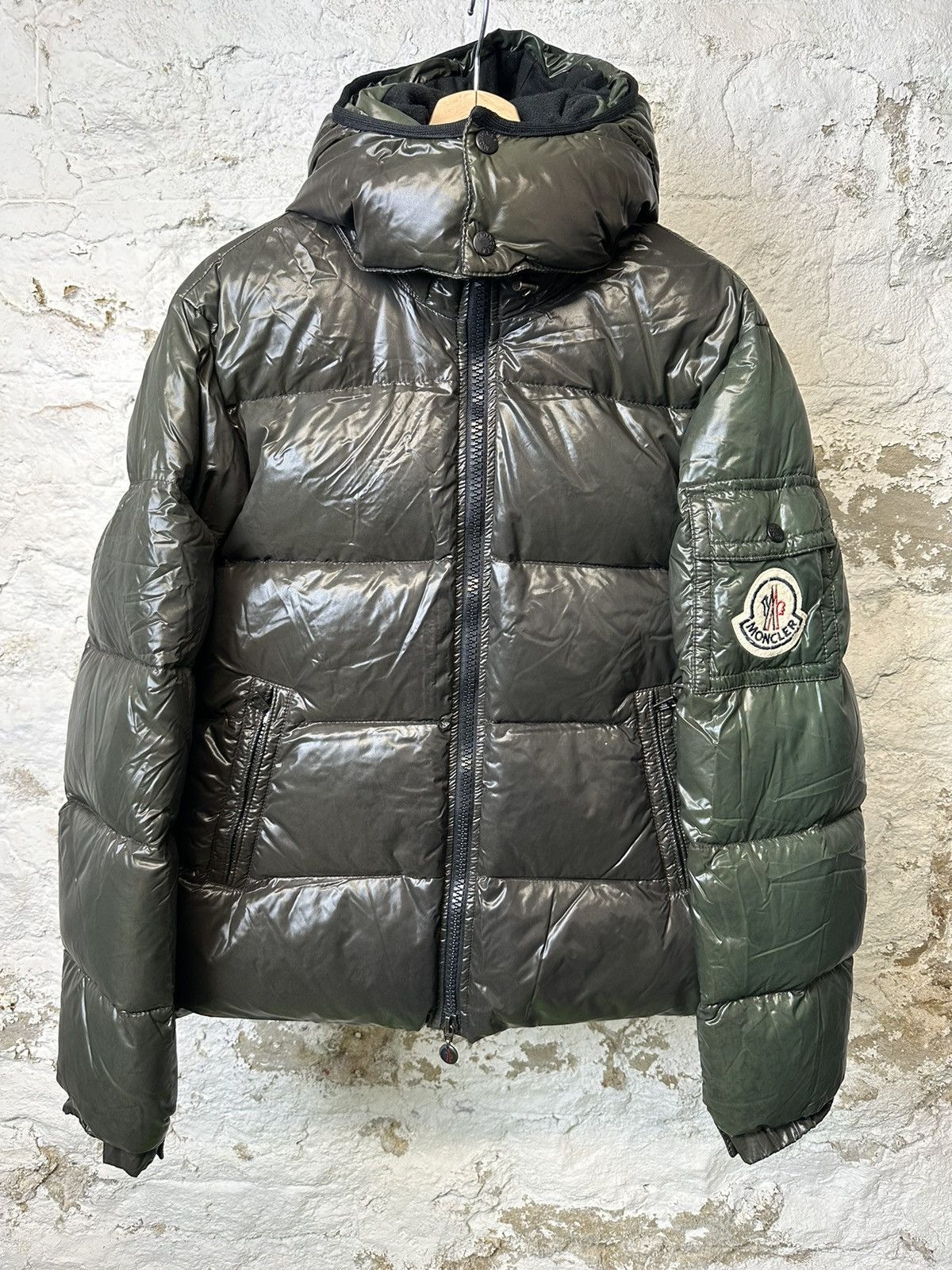 Image of Moncler Badia Green Down Puffer Jacket Coat Size 1, Men's