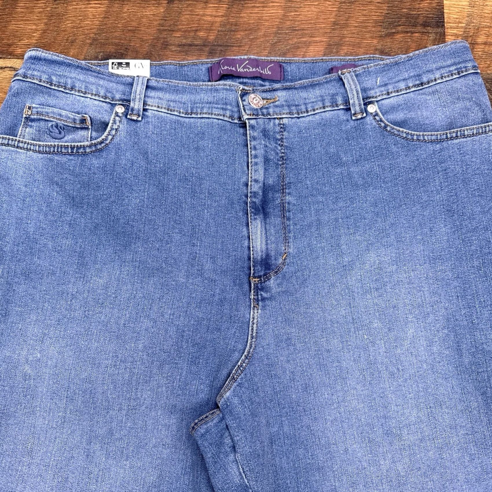 Gloria Vanderbilt Gloria Vanderbilt Amanda Capri Jeans 18 Regular High Rise Blue Denim Stretch 5-Pocket Womens Jeans Pants Capris Alex Amanda Model Vintage No Size 40" / US 18 - 3 Thumbnail