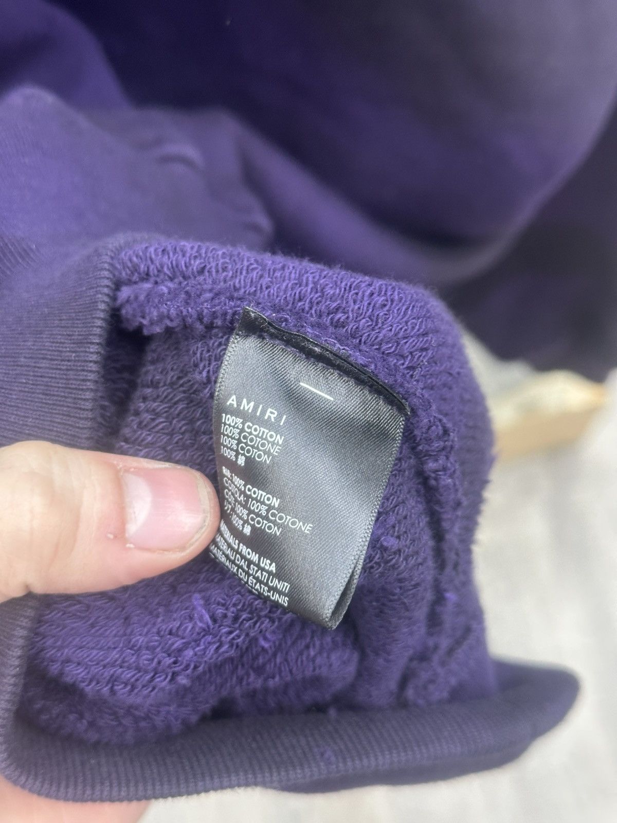 Amiri Amiri Purple Tie-Dye Distressed Hoodie Size US S / EU 44-46 / 1 - 4 Thumbnail