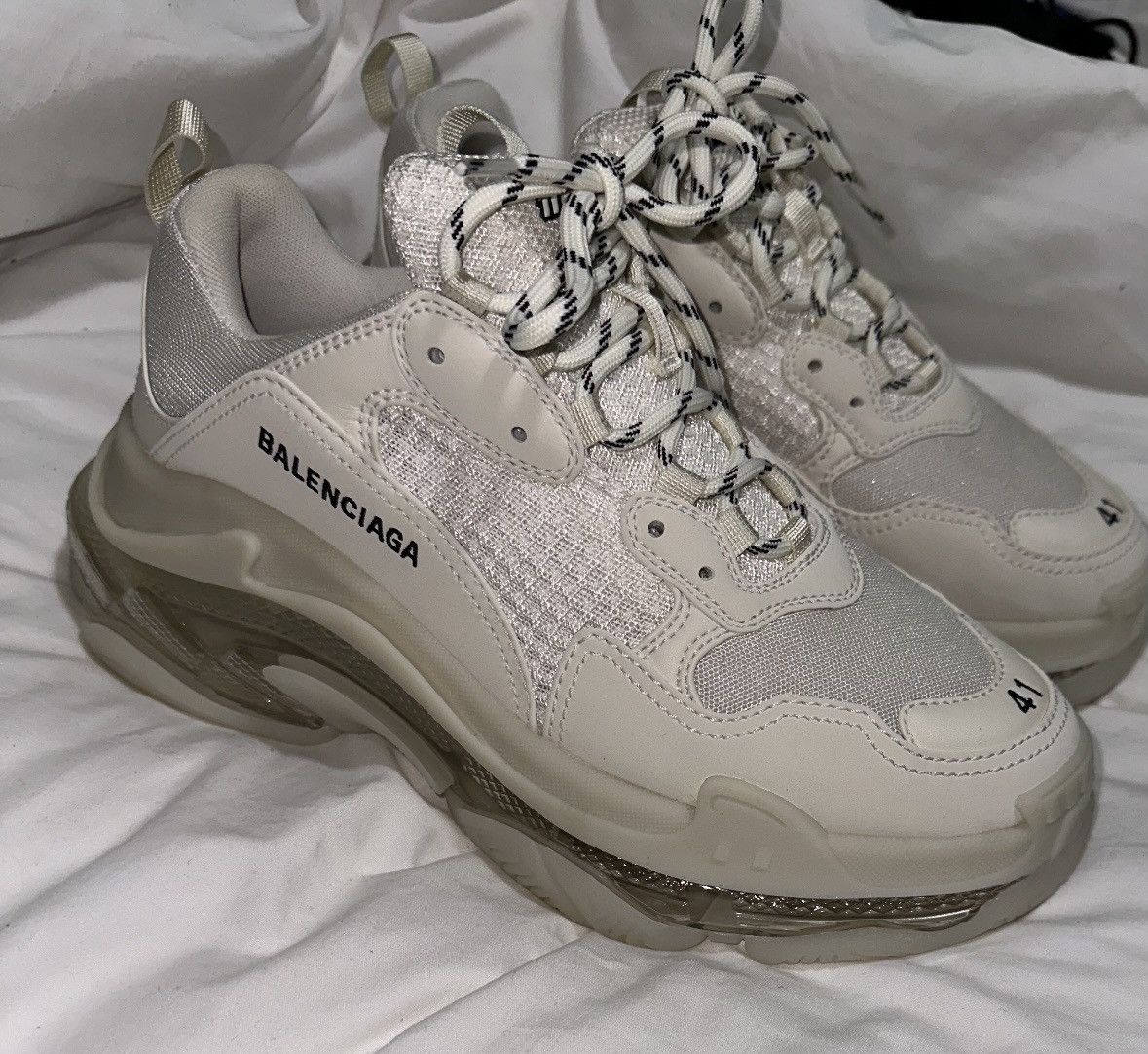 Balenciaga Balenciaga Triple S White Transparent Sole Size US 8.5 / EU 41-42 - 6 Thumbnail