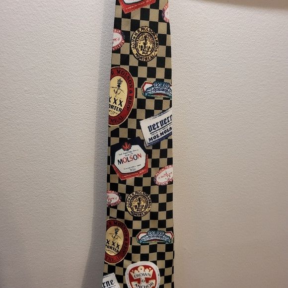 Vintage Molson Breweries Vintage Tie - 100% Crepe De Chine Size ONE SIZE - 3 Thumbnail