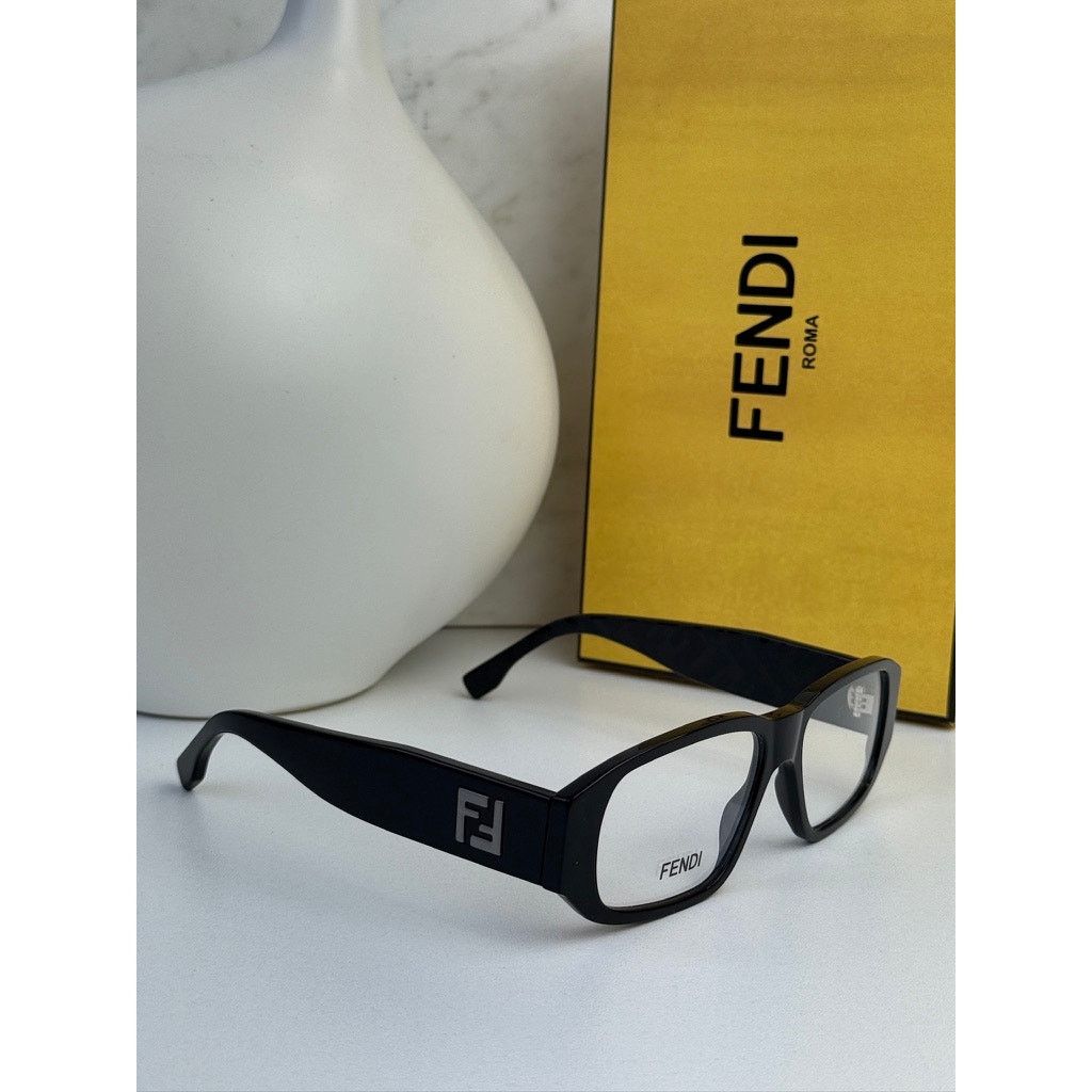 Fendi NEW Fendi FE50115I Black Eyeglasses Frames Size ONE SIZE - 4 Thumbnail