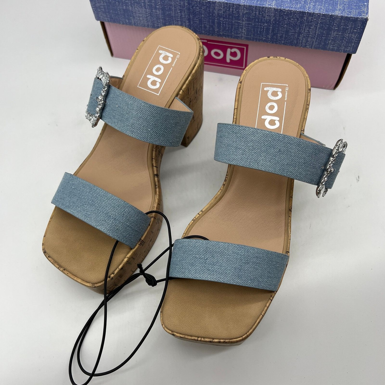 Other Pop Womens Kallie Heeled Sandals Pink Fuschia Multicolor Size US 9 / IT 39 - 5 Thumbnail