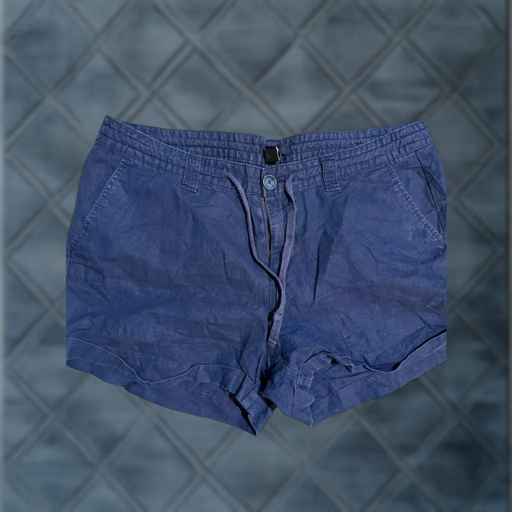Gap GAP Blue Shorts Mid Rise-Cuffed Flax Blend Flat Front Pocket 4 Women Size 30" / US 8 / IT 44 - 1 Thumbnail