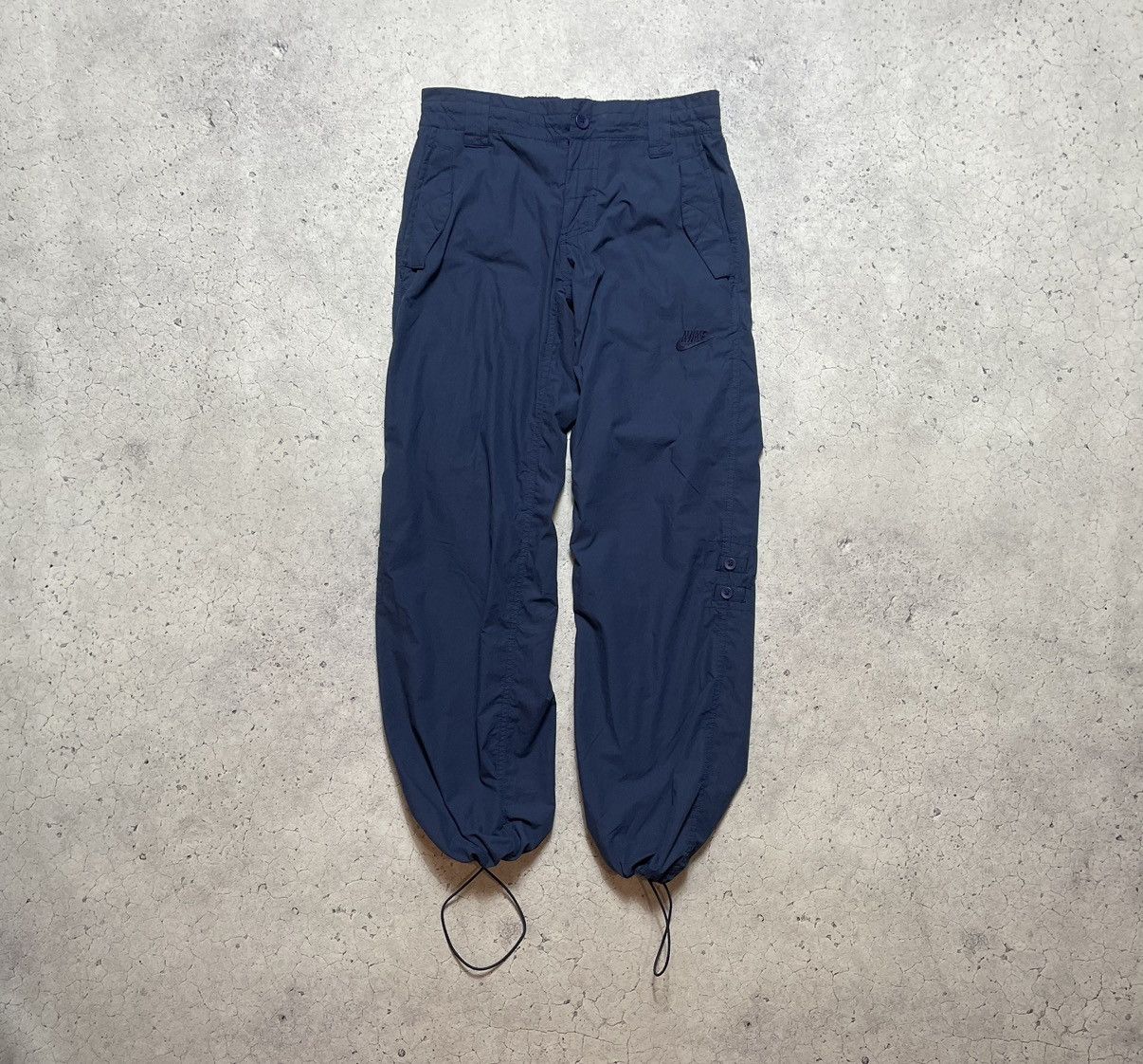 Nike × Vintage Vintage Nike Track Pants Nylon Drill Y2K Hype Swoosh Size US 30 / EU 46 - 1 Thumbnail