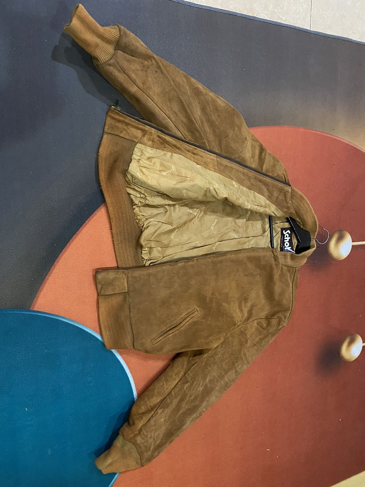 Schott Vintage Schott NYC Brown Suede Bomber Jacket – Made in USA Size US S / EU 44-46 / 1 - 10 Thumbnail