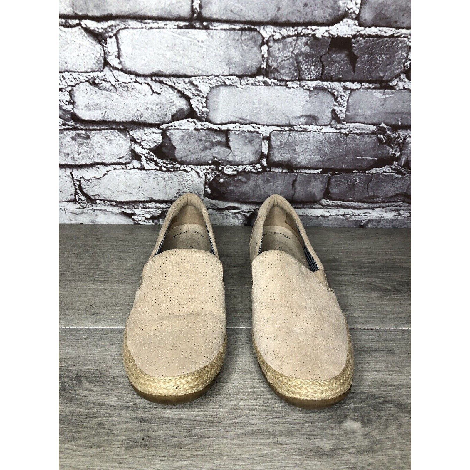 Clarks Clarks Danelly Sky Blush Pink Suede Perforated Espadrilles S Size US 7 / IT 37 - 19 Thumbnail