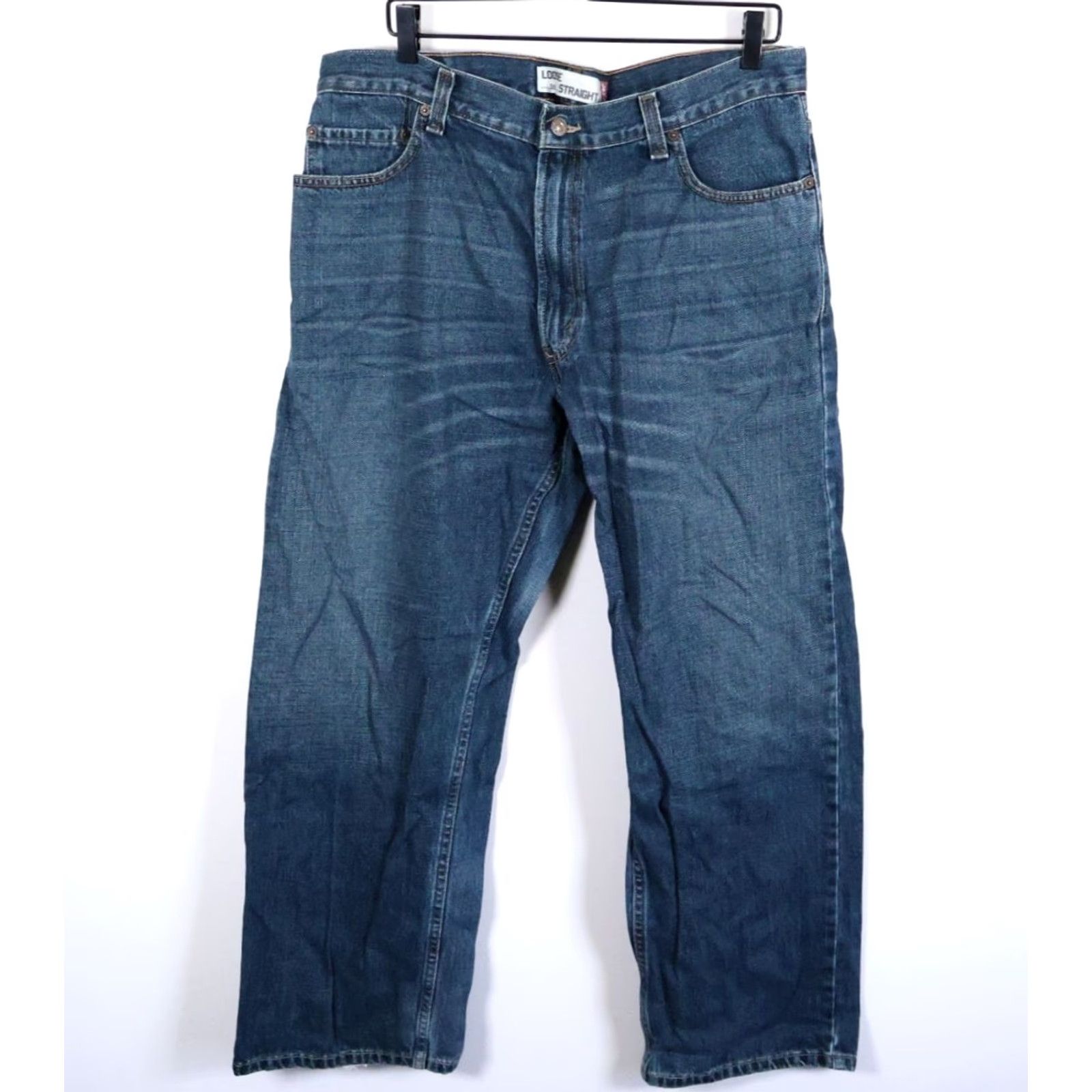 Levi's VINTAGE Levi's 569 Jeans Men 36 x 30 Blue Denim Skater 90s Grunge Retro Shirt? Size US 36 / EU 52 - 2 Thumbnail