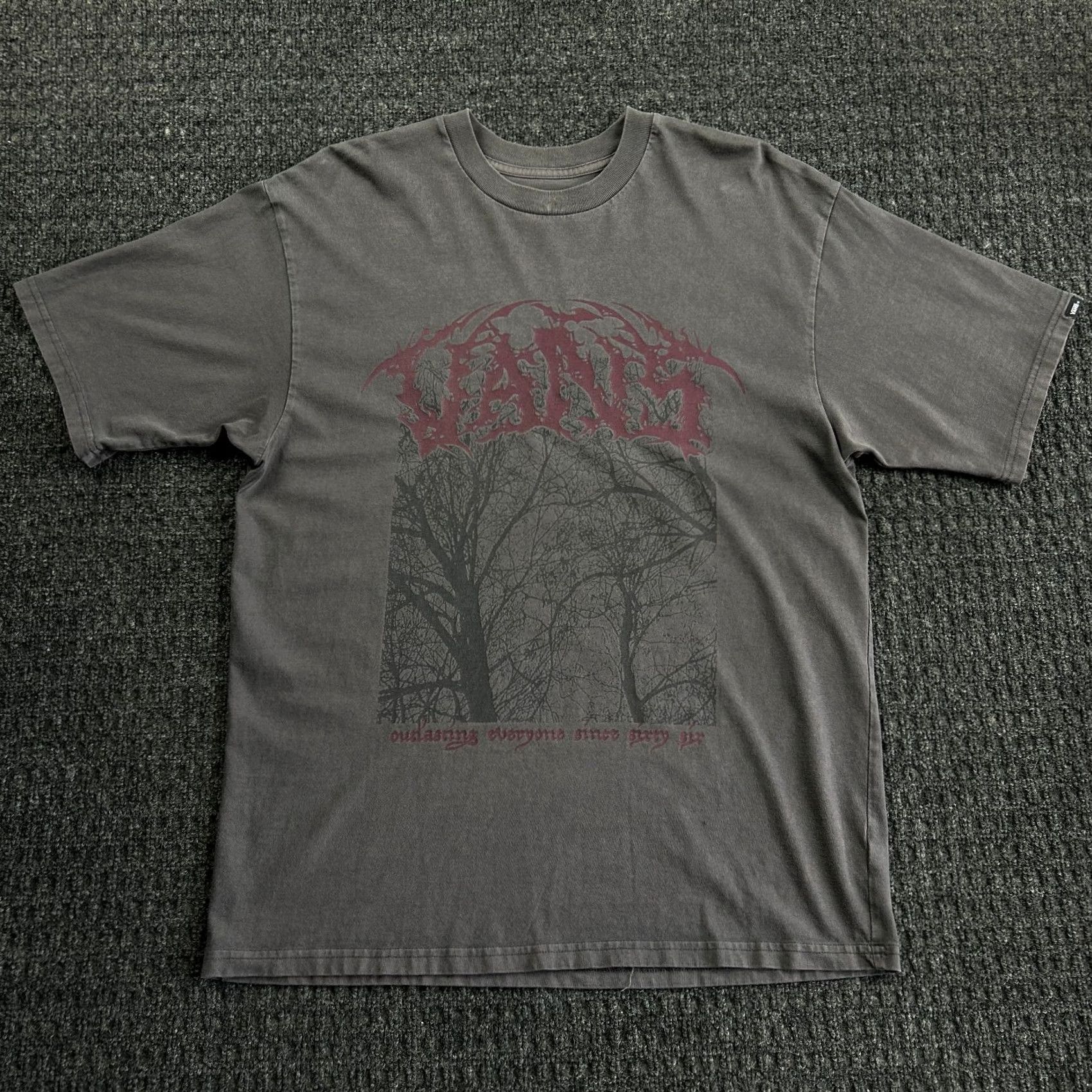Vans VANS T Shirt Mens M Gray Short Sleeve Crew Neck Graphic Print 2020-2029 Blue? Size US M / EU 48-50 / 2 - 2 Thumbnail