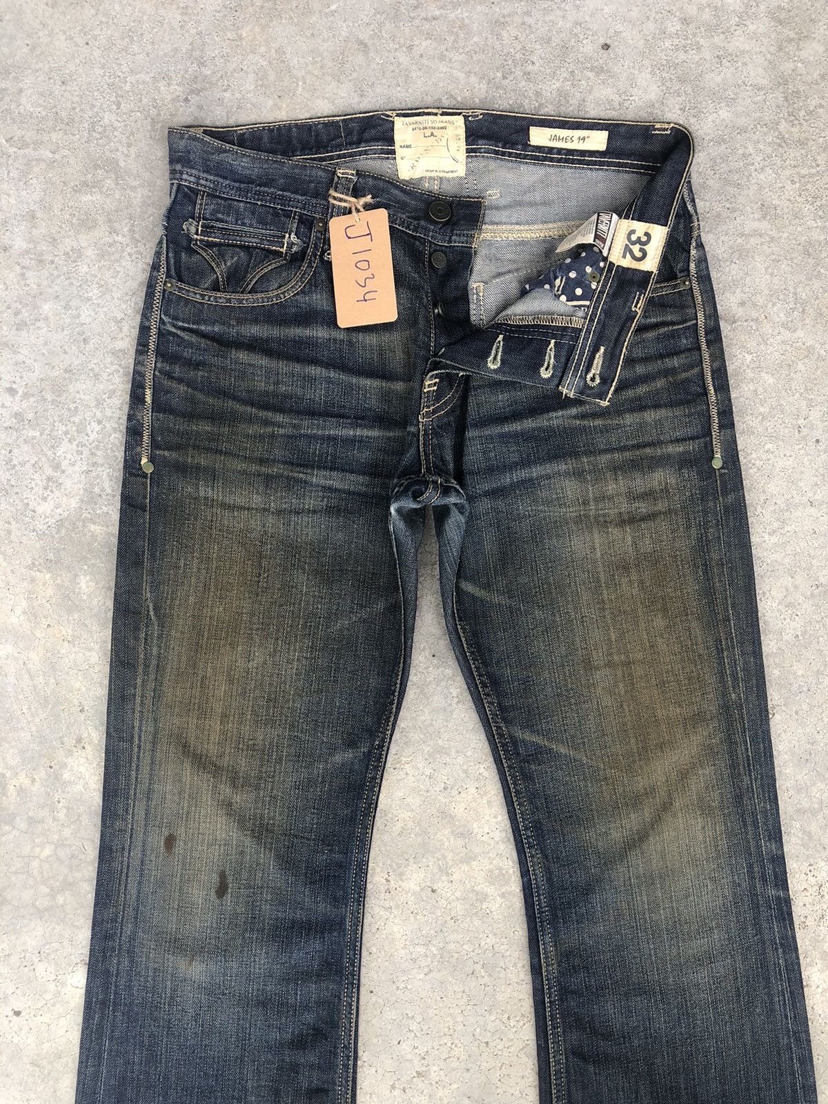 If Six Was Nine Taverniti Flared Jeans Mudwash Distressed Jeans Size US 33 - 3 Thumbnail