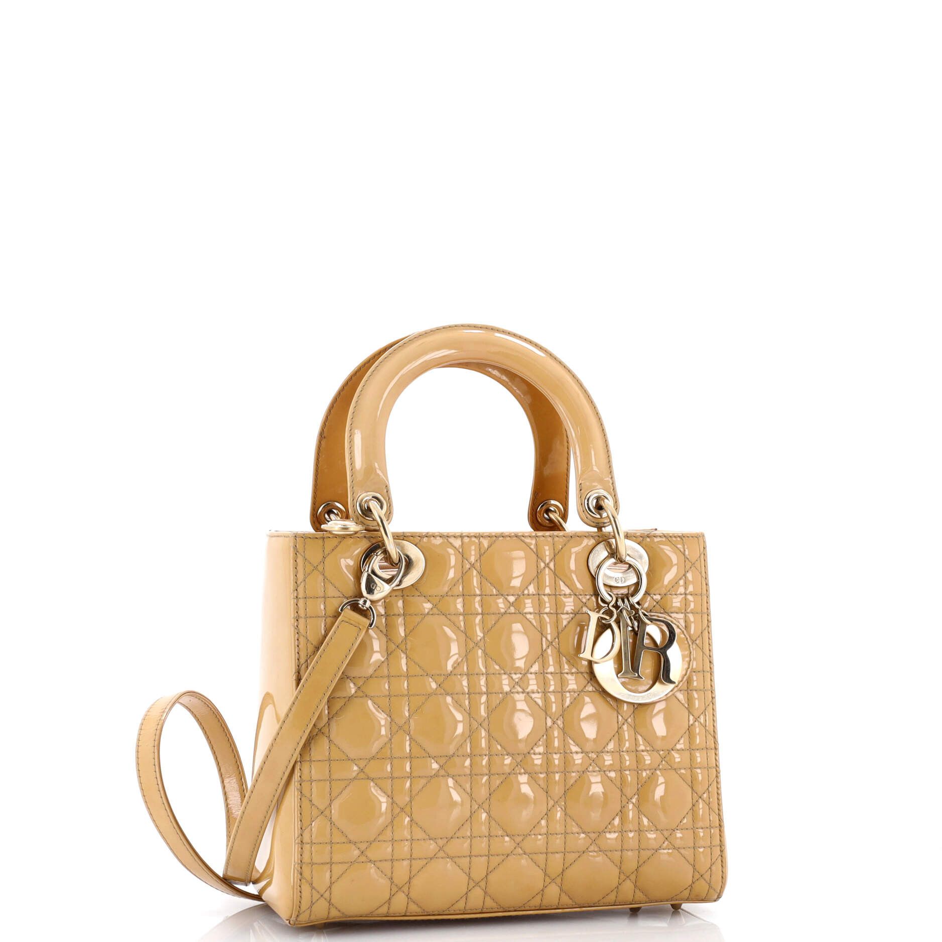 Dior Lady Dior Bag Cannage Quilt Patent Medium Size ONE SIZE - 1 Thumbnail