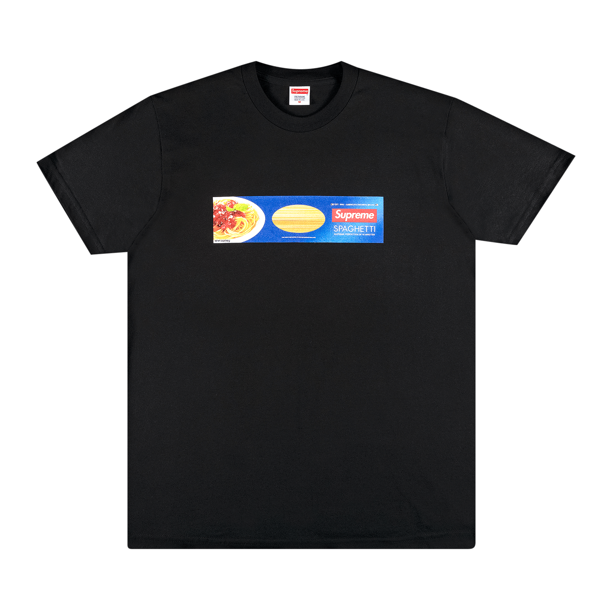 image of Supreme Spaghetti Tee Black, Men's (Size Medium)