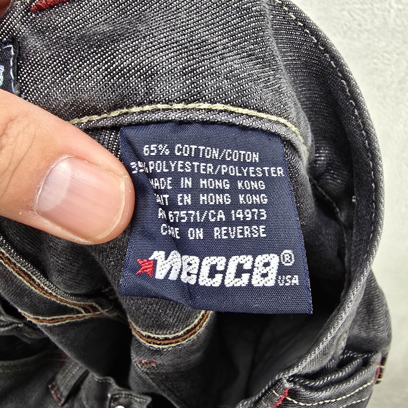 Mecca Vtg Mecca Jeans Mens 38 (Fits36x33) Baggy Chore Pocket Y2K Size US 36 / EU 52 - 8 Thumbnail