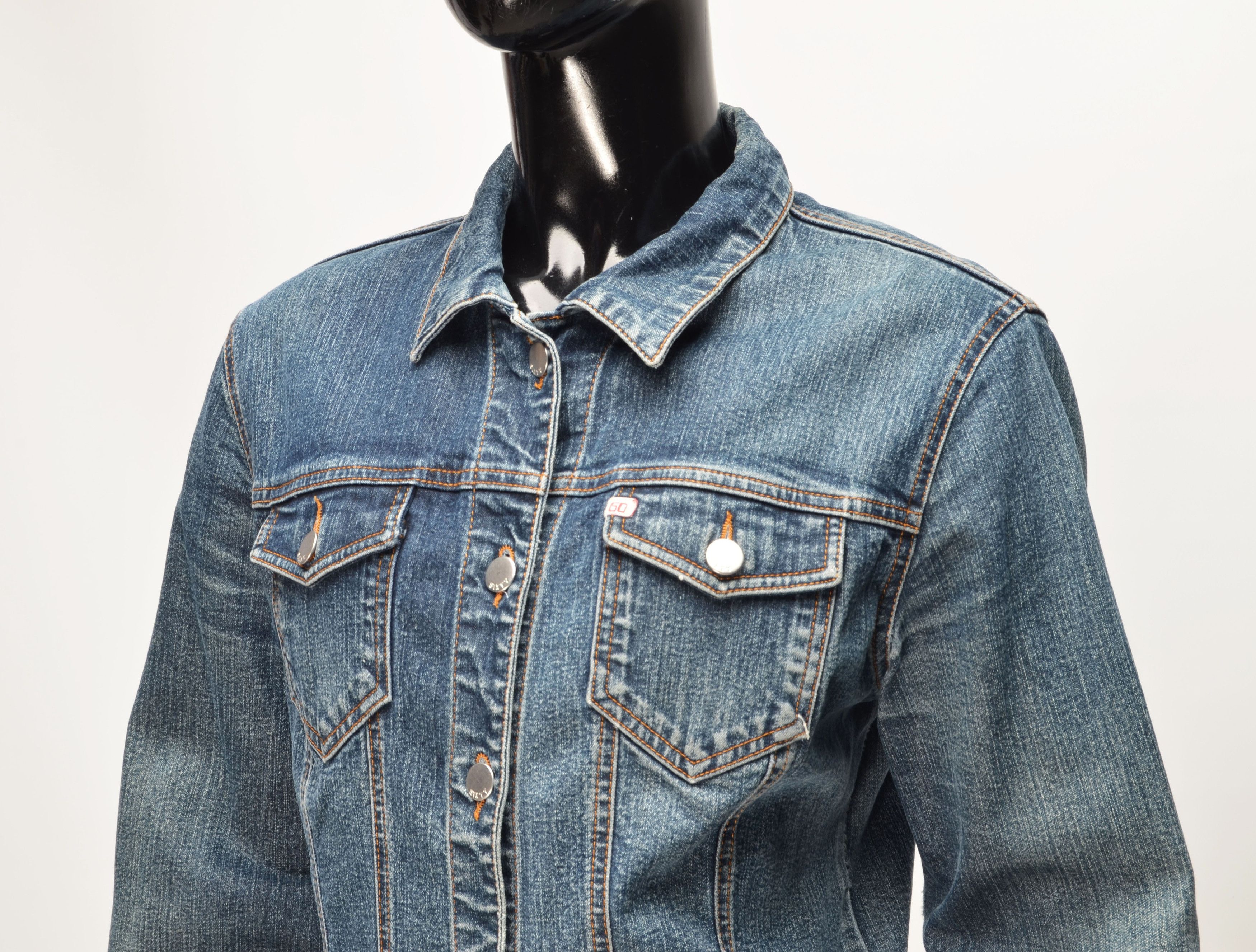 Miss Sixty Vintage Miss Sixty Y2K Faded Denim Trucker Jacket Size L / US 10 / IT 46 - 4 Thumbnail