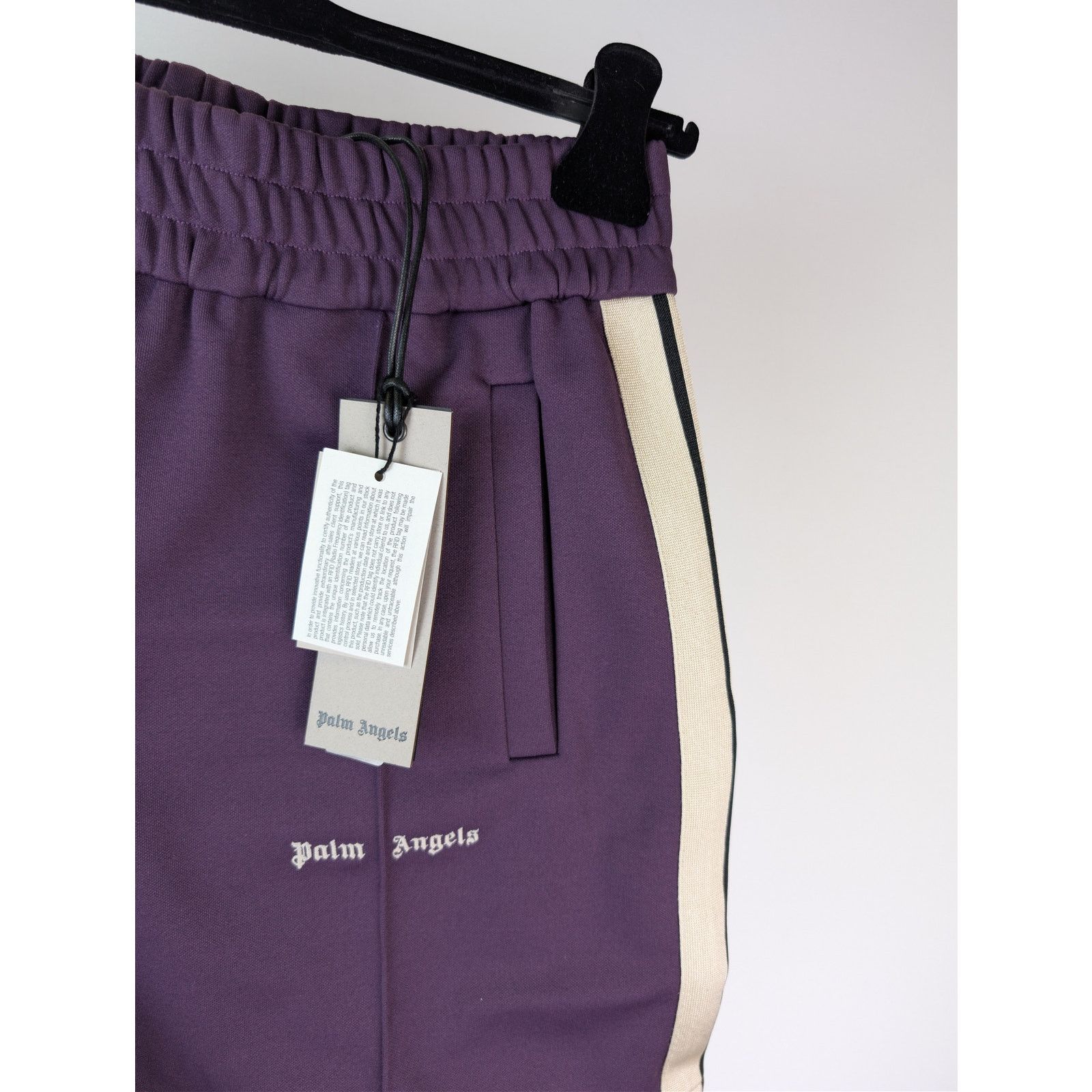 Palm Angels o1rshd1 Classic Logo Track Shorts in Dark Purple / Off-White Size US 32 / EU 48 - 5 Thumbnail