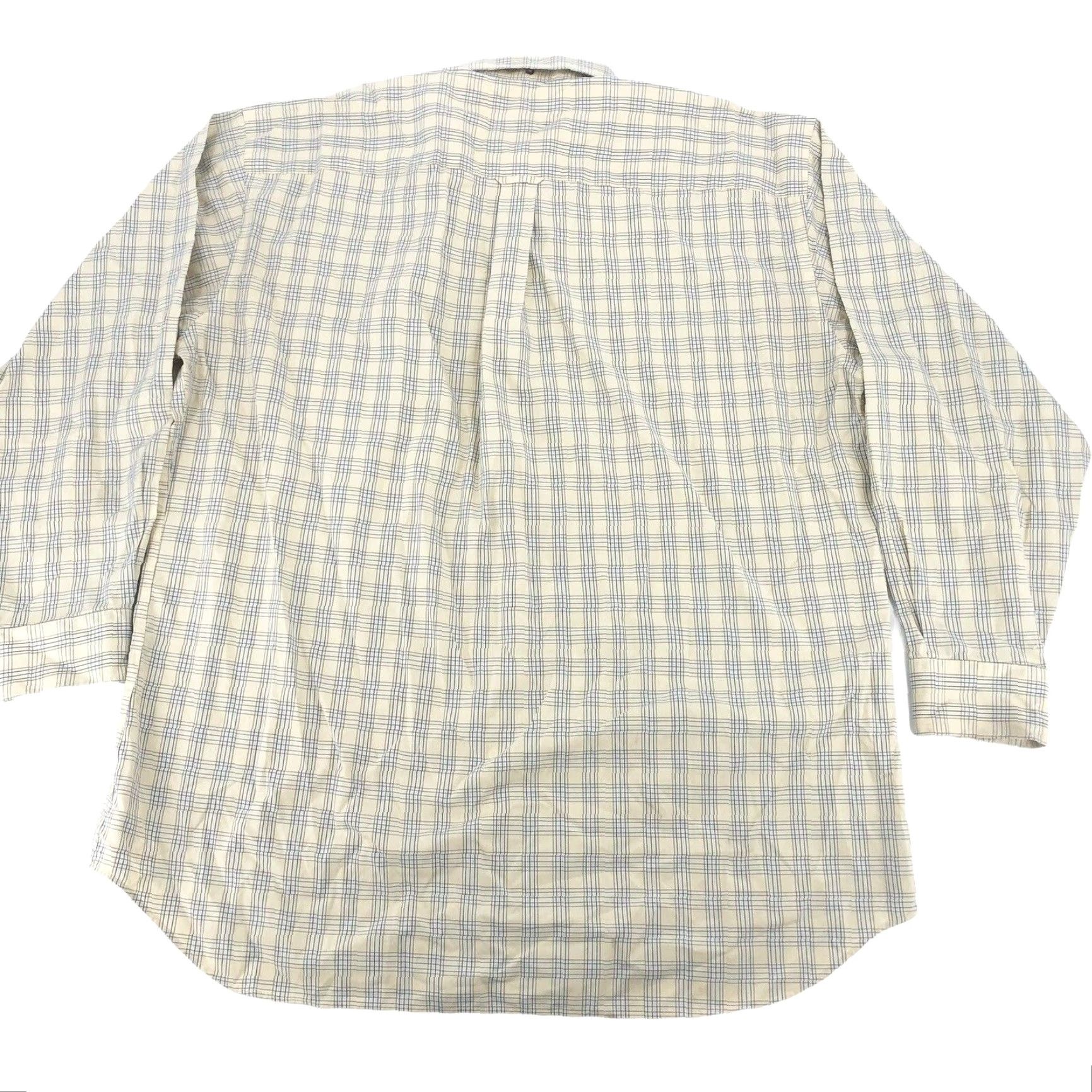 Nordstrom VINTAGE Nordstrom Shirt XL Yellow Blue Plaid Button Up Wrinkle Free 100%Cotton STAIN Mens XL Yellow Plaid Han Rhine? Size US XL / EU 56 / 4 - 2 Thumbnail