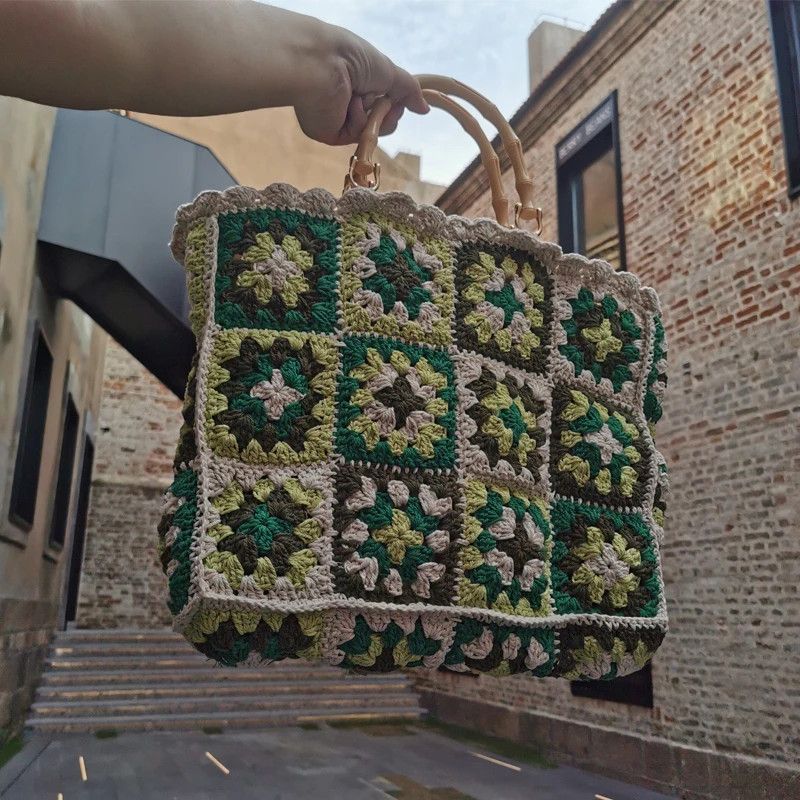 Designer × Vintage Luxury Bohemian Large Crochet Bag Size ONE SIZE - 2 Thumbnail
