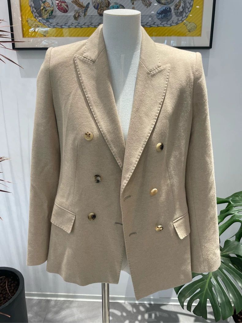 Max Mara Max Mara Beige cashmere blazer Size S / US 4 / IT 40 - 1 Thumbnail