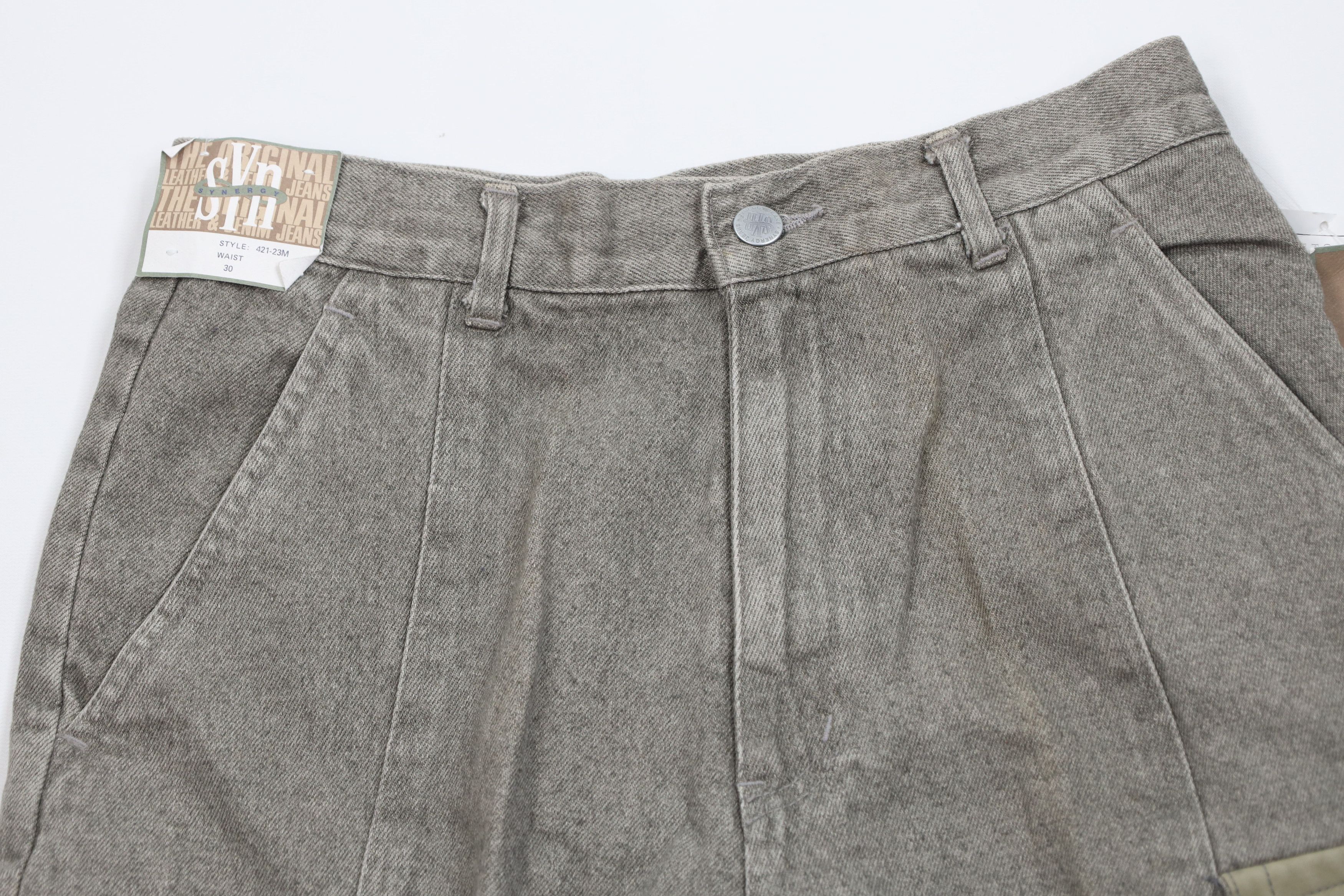 Vintage Deadstock Vintage 90s Streetwear Stonewash Cargo Shorts Size US 30 / EU 46 - 2 Thumbnail