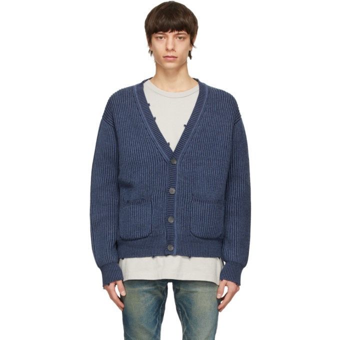 image of John Elliott Structure Merino Caridgan in Blue, Men's (Size Small)
