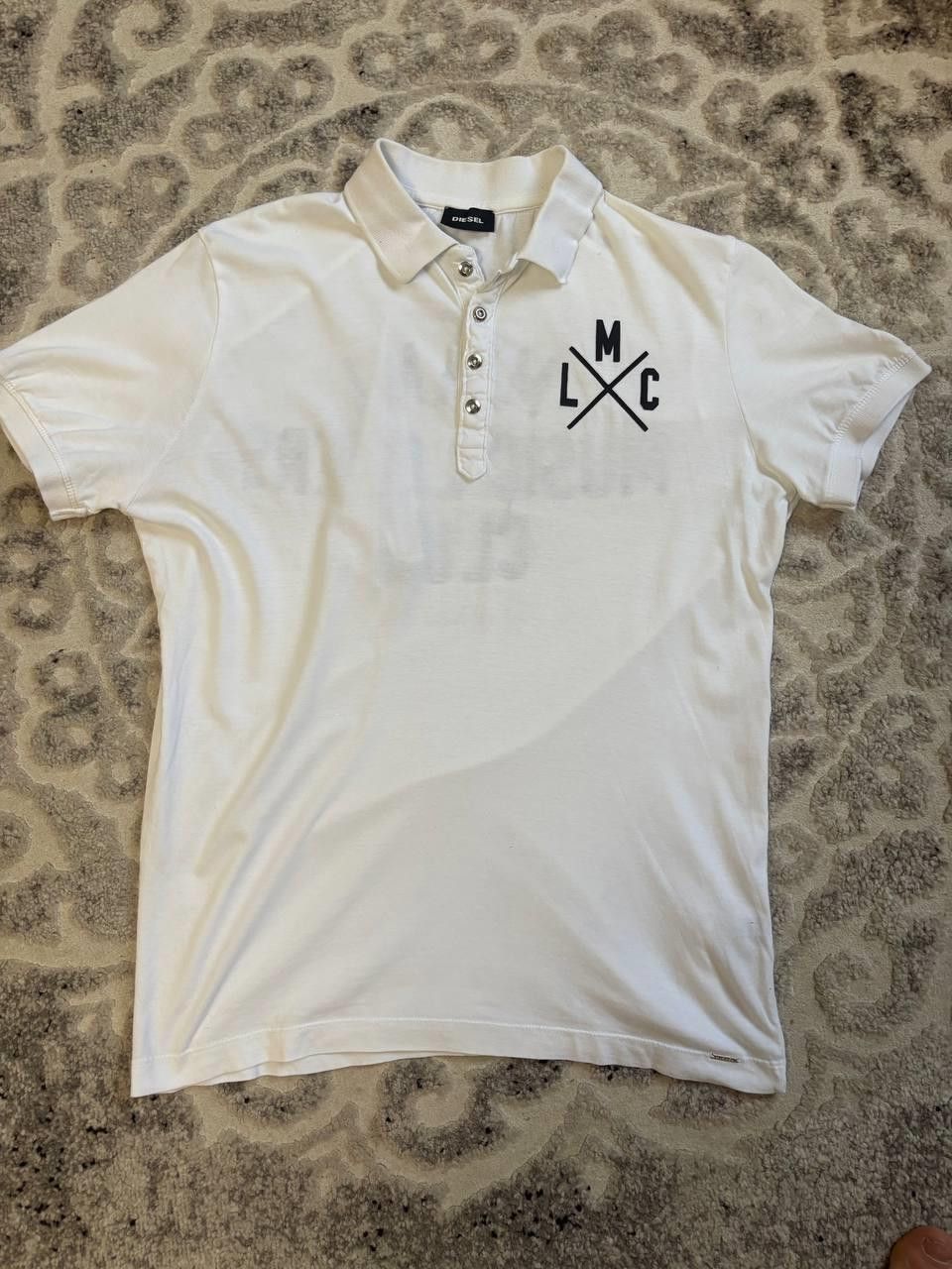 Diesel Diesel “Miami Music Lovers Club” Polo Shirt – White – Size M Size US M / EU 48-50 / 2 - 13 Thumbnail
