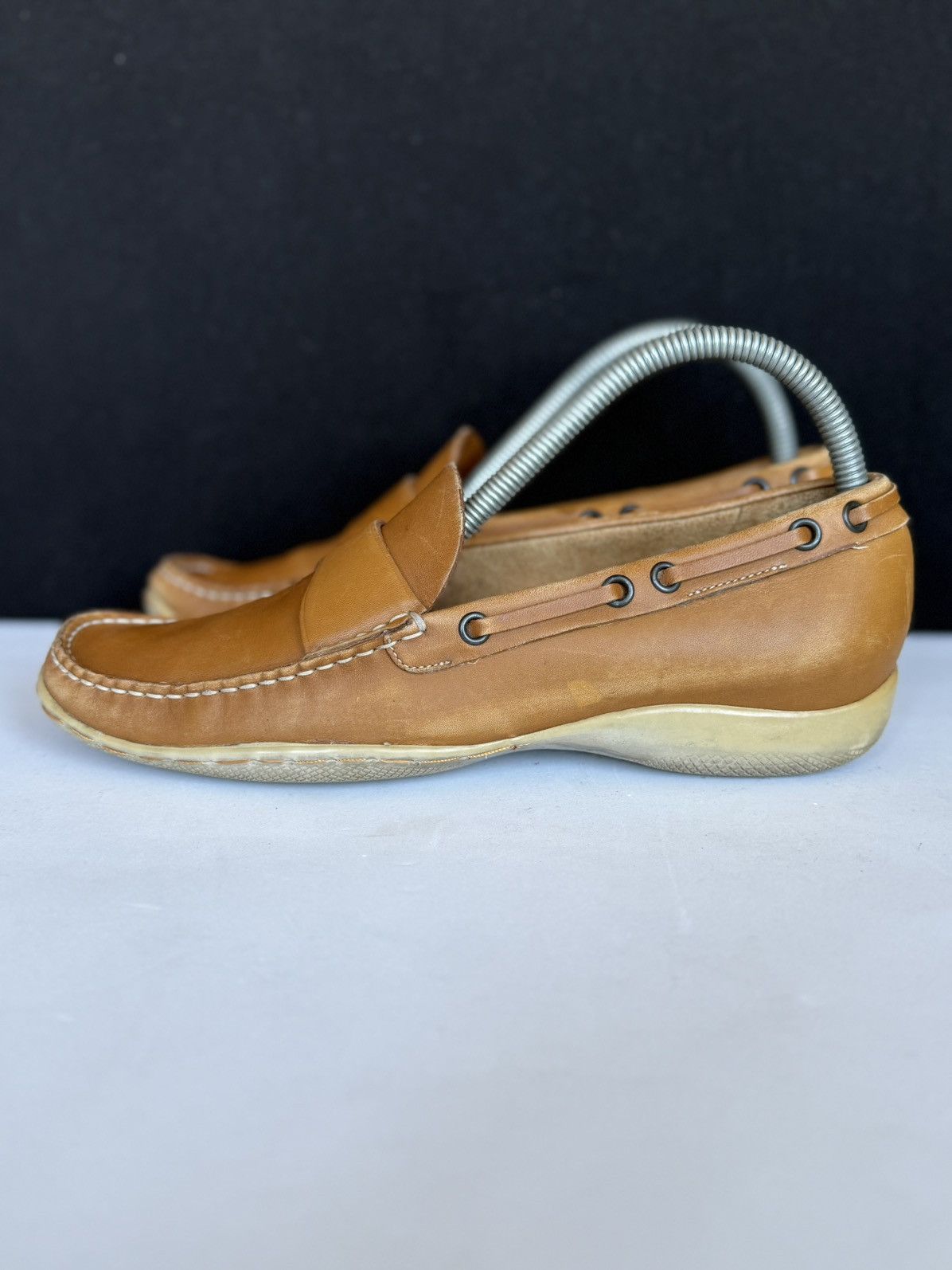 Prada Prada Brown Slip On Leather Shoes size 38 Size US 8 / IT 38 - 5 Thumbnail