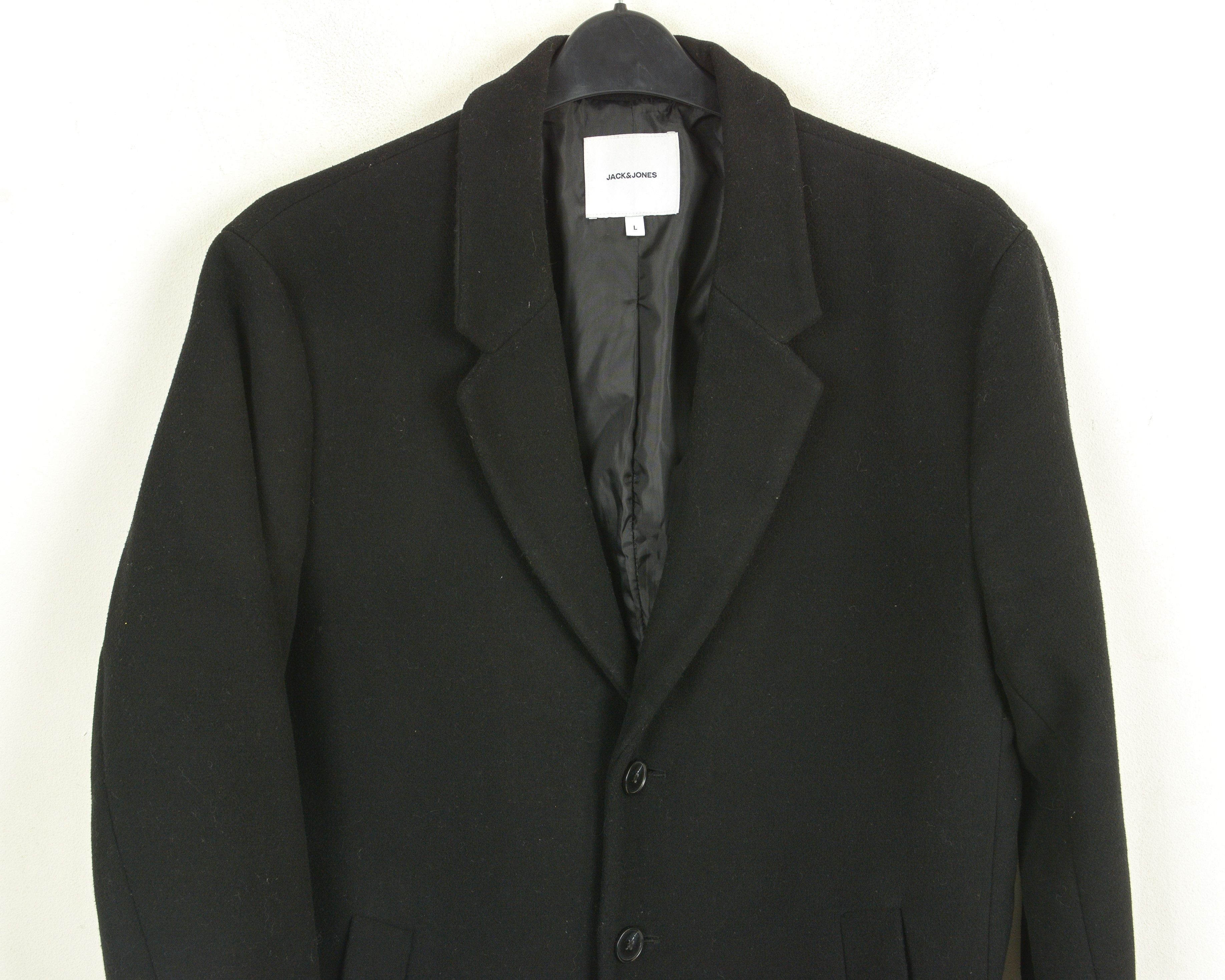 Jack & Jones Morten Mens Wool Coat L Jacket Classic Overcoat Formal Mac Size US L / EU 52-54 / 3 - 6 Thumbnail