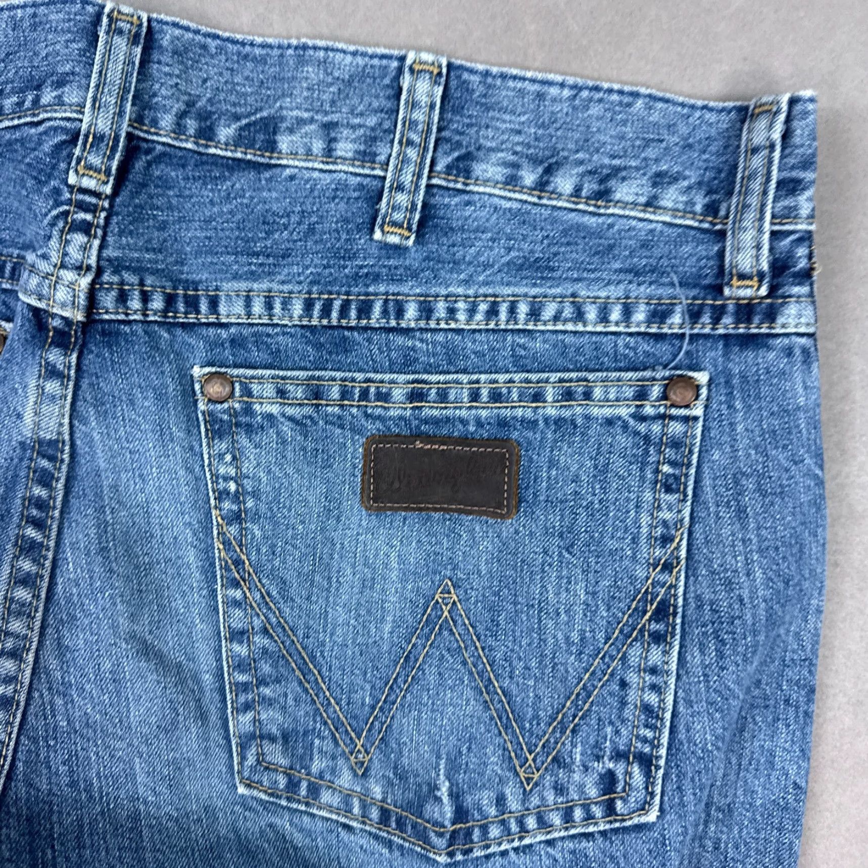 Wrangler Wrangler Jeans Mens 34x38 Blue Retro Bootcut Slim Western Denim Pant Cowboy Work Size US 34 / EU 50 - 5 Thumbnail
