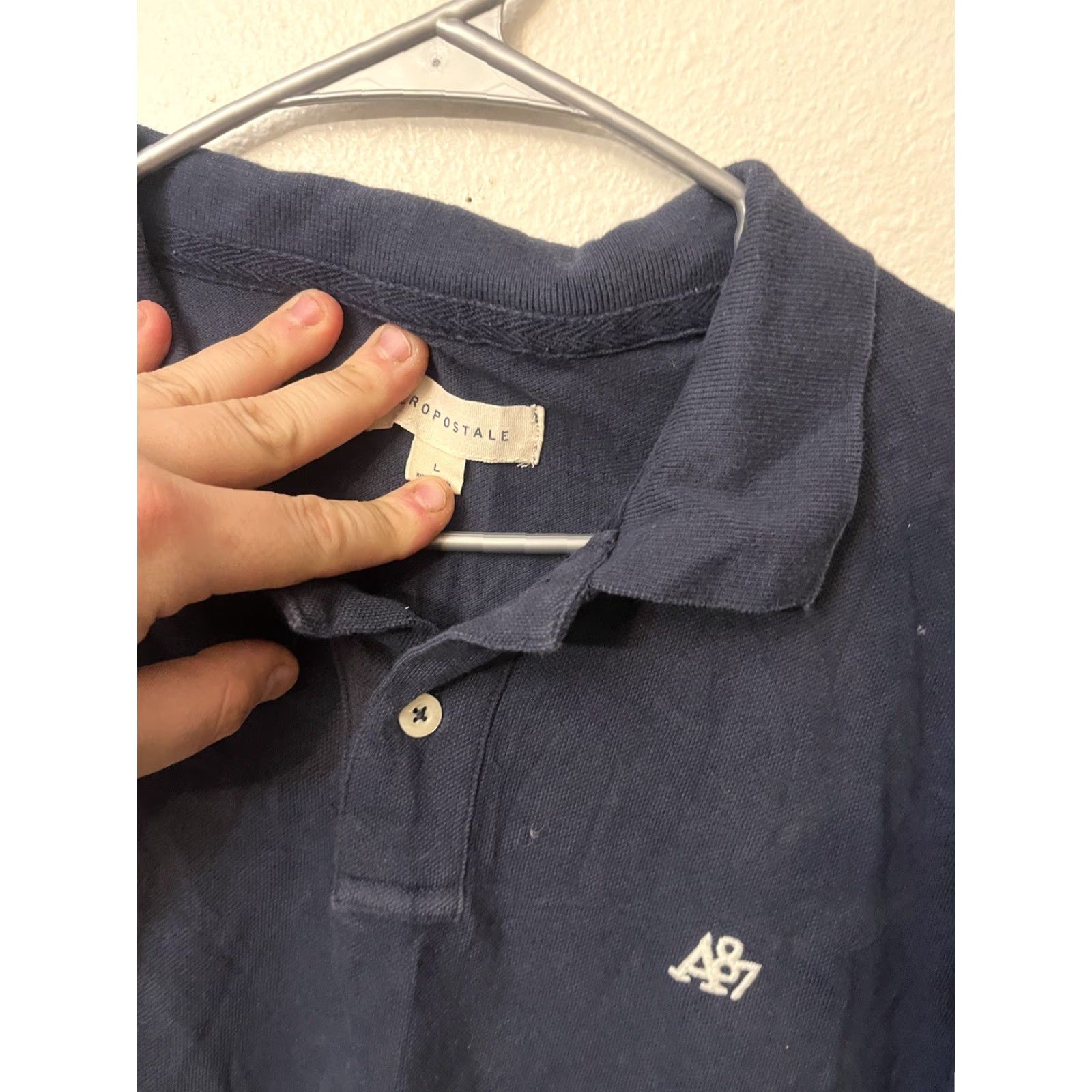 Aeropostale Aeropostale Polo Shirt Mens Large Blue Short Sleeve Preppy Casual Solid Size US L / EU 52-54 / 3 - 2 Thumbnail