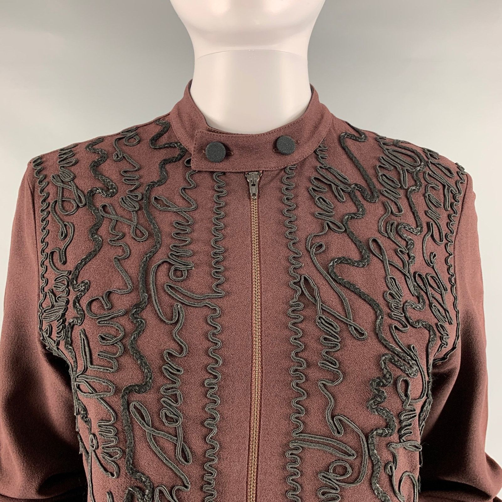 Jean Paul Gaultier JEAN PAUL GAULTIER VINTAGE Brown Black Polyester Blend Dress Size M / US 6-8 / IT 42-44 - 2 Thumbnail