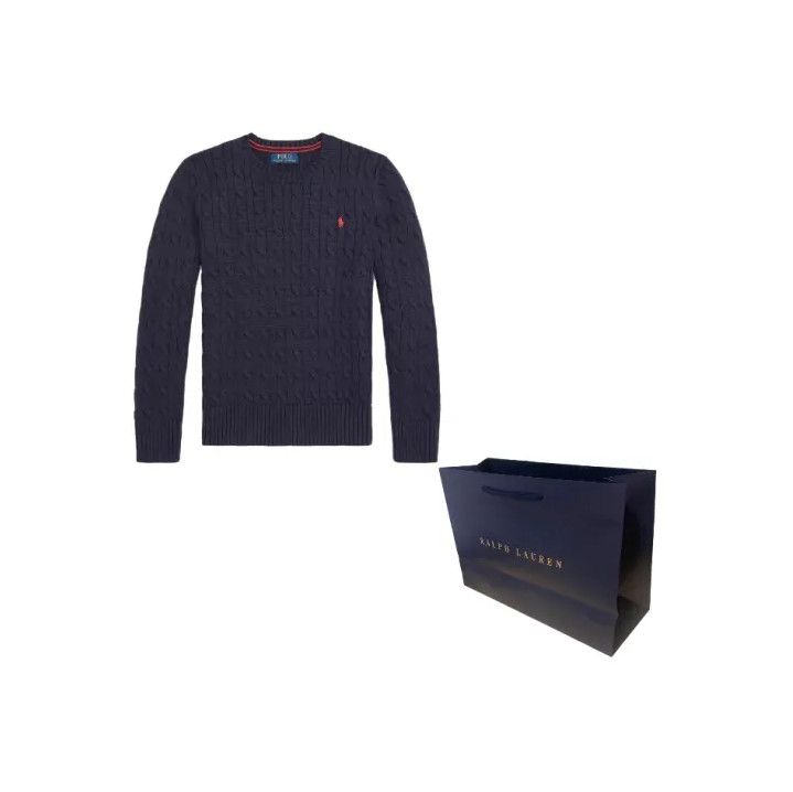 Polo Ralph Lauren Polo Ralph Lauren Pony Logo Cable Knit Cotton Sweater Size US L / EU 52-54 / 3 - 1 Thumbnail