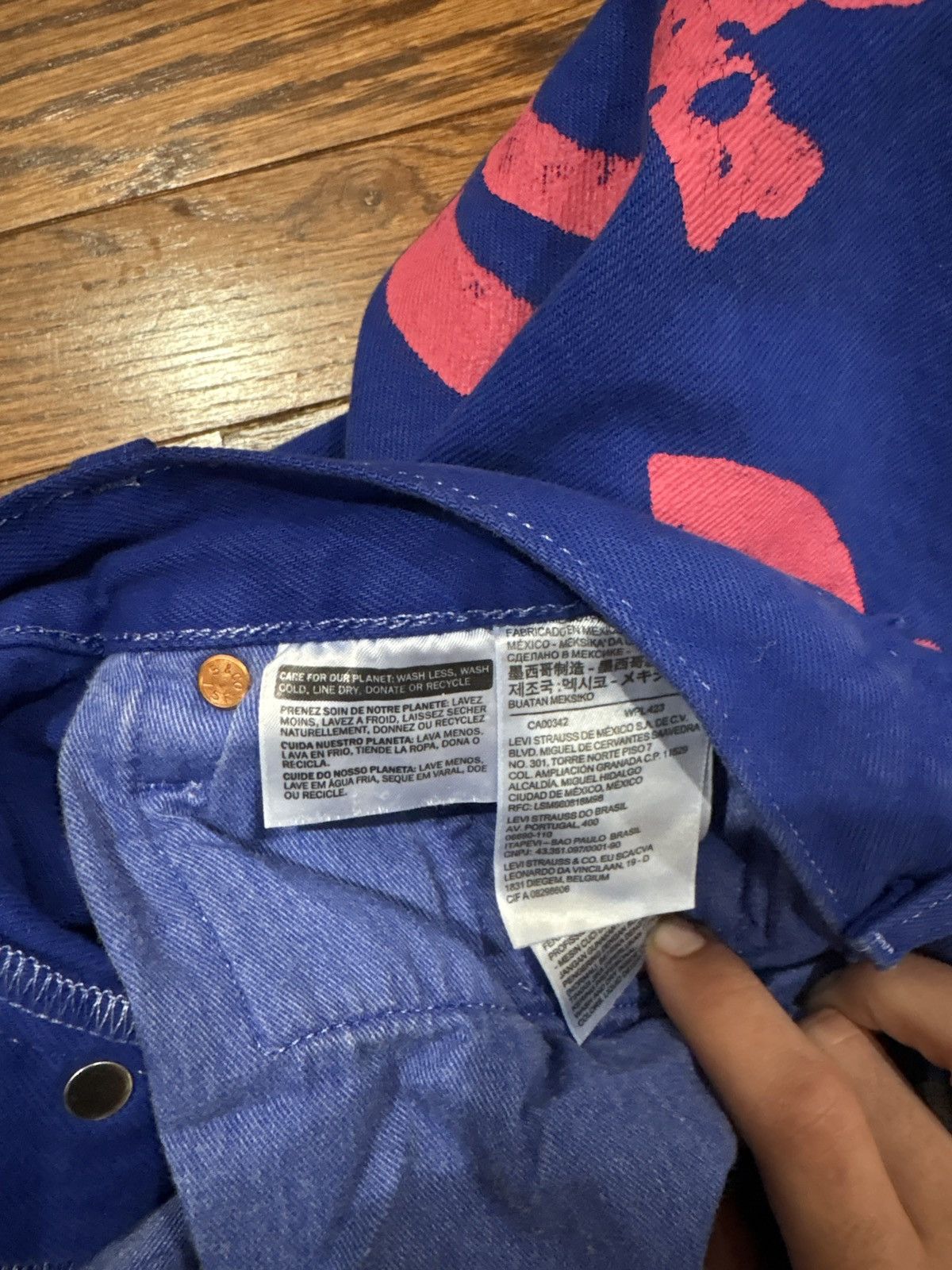 (B).Stroy × DENIM TEARS Denim Tears Bstroy Tears 501 Jeans Size US 32 / EU 48 - 6 Thumbnail