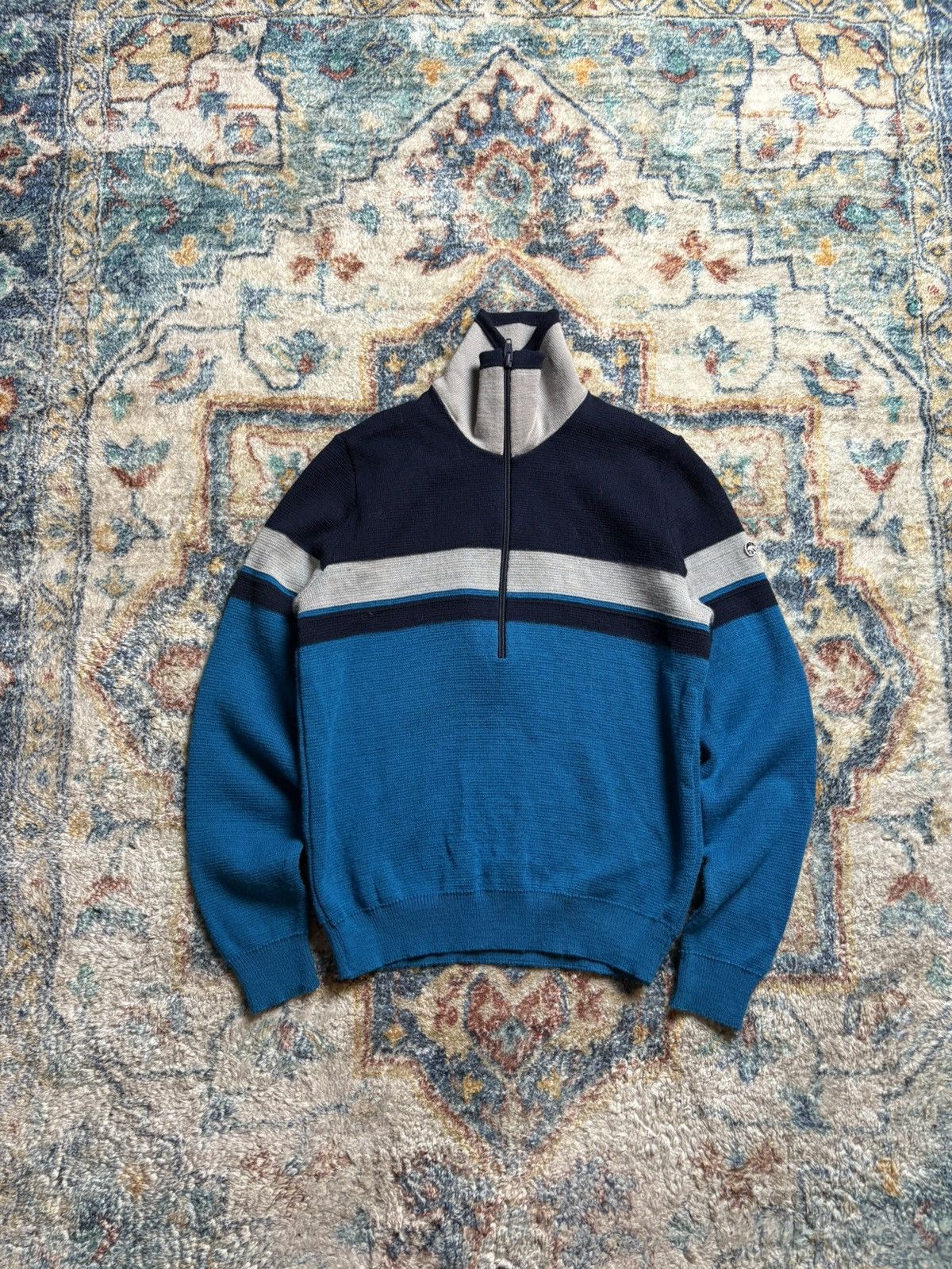 Vintage Vintage White Ram 1/4 Zip-up Pullover Sweater Small Size S / US 4 / IT 40 - 1 Thumbnail