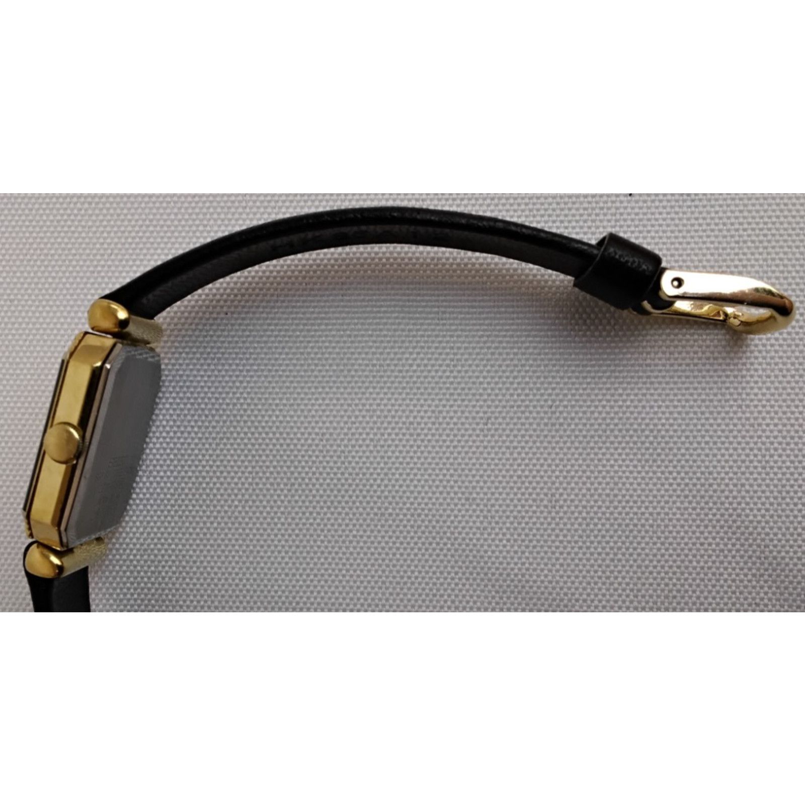 Seiko Seiko Quartz Ladies Watch 2320-676A Gold Dial Black Band VTG Size ONE SIZE - 6 Thumbnail