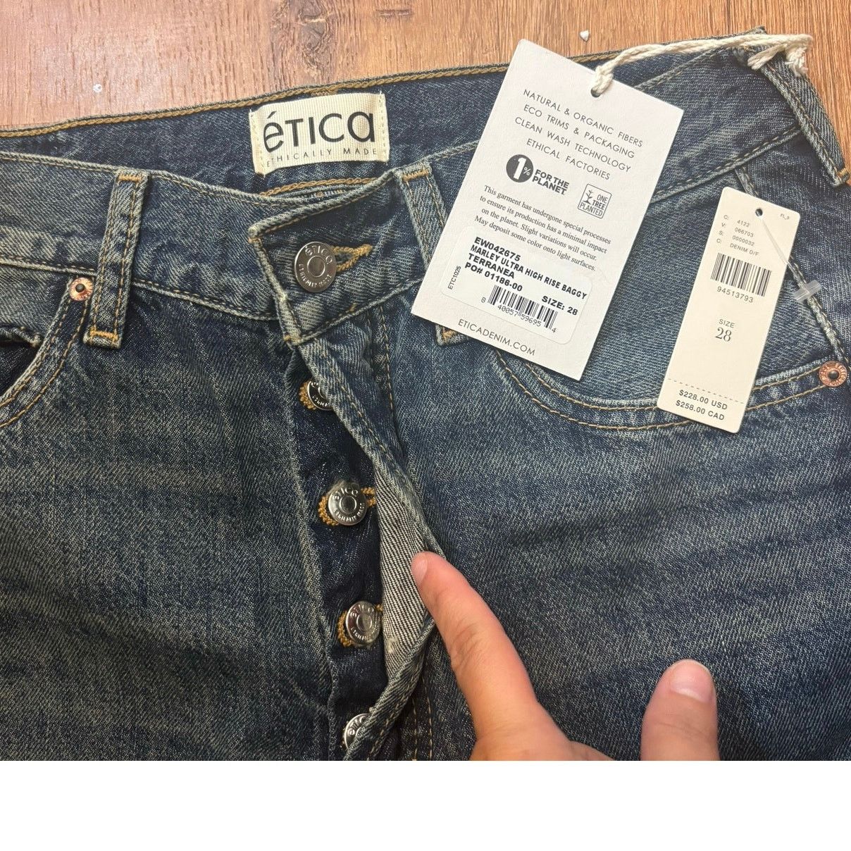 ETICA NWT Etica X Anthropologie Marley Ultra High Rise Jean 28 Size 28" / US 6 / IT 42 - 6 Thumbnail