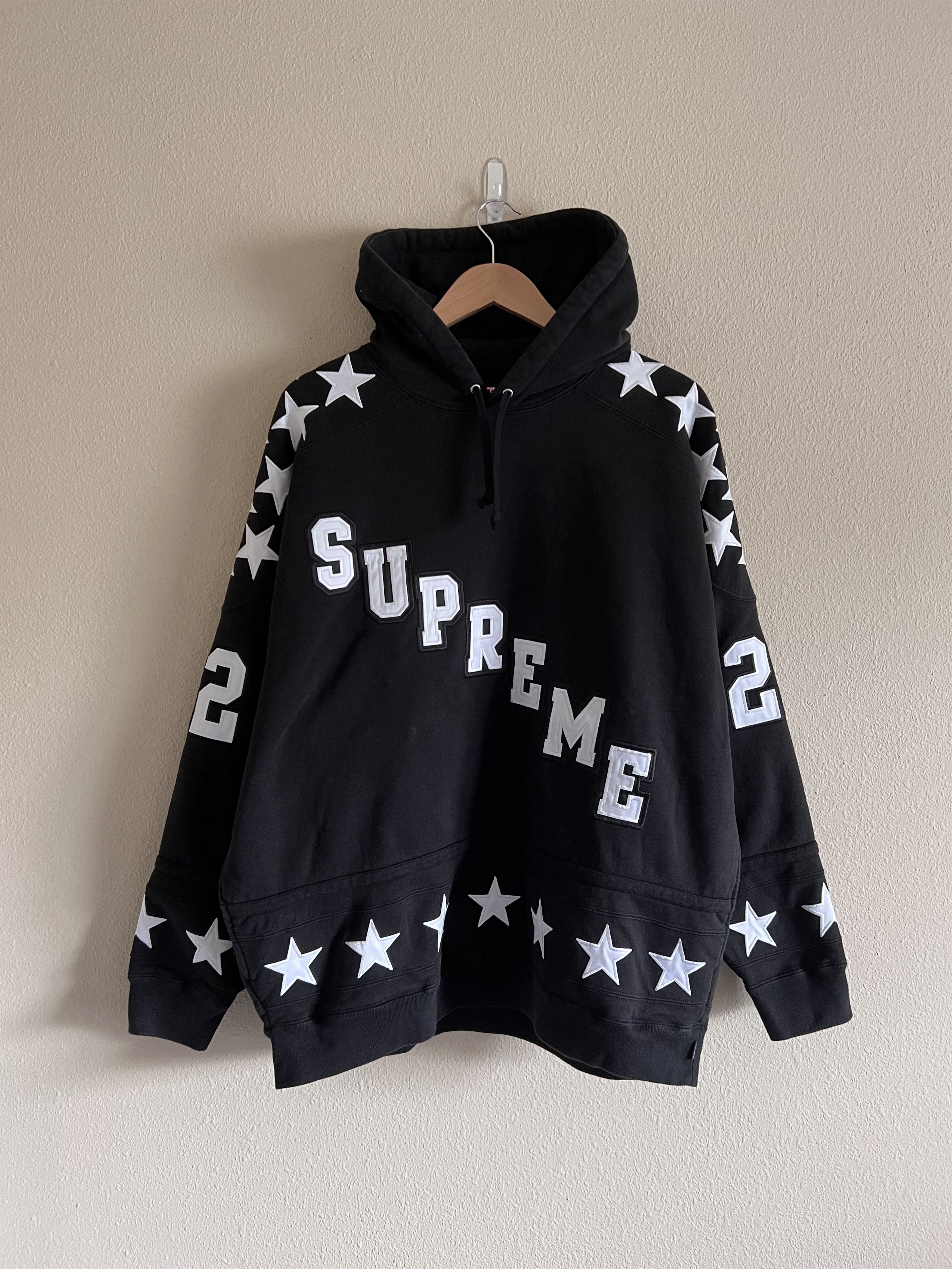 image of Supreme Hockey Hooded Sweatshirt In Black, Men's (Size XL)
